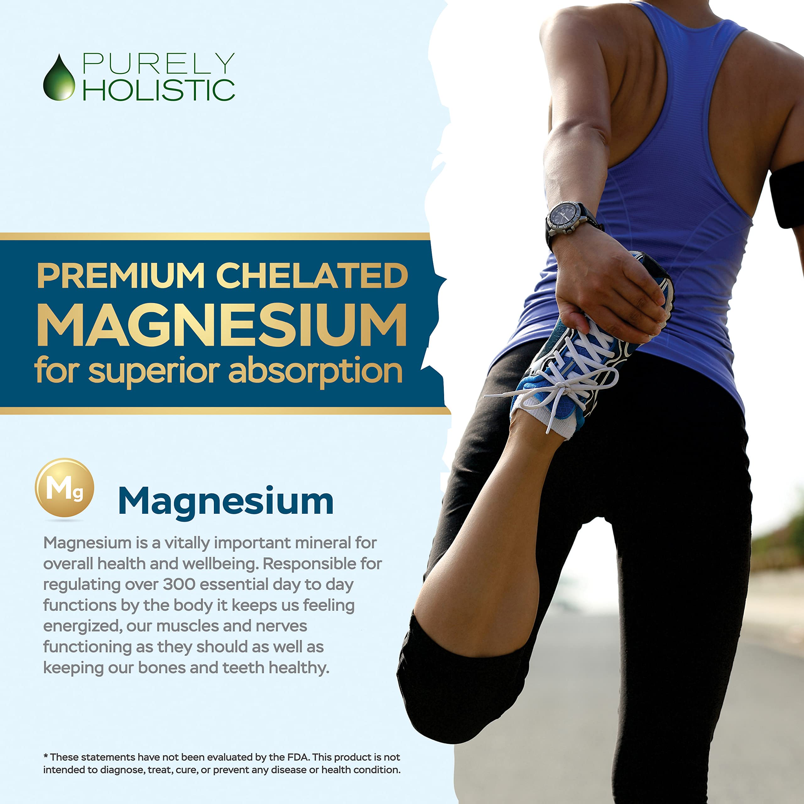 Magnesium Glycinate 400mg - 270 Magnesium Tablets (not Capsules) - 400 mg Elemental Magnesium - Highly Bioavailable - Vegan and Vegetarian - for Improved Sleep, Stress Relief & Cramp Defense Purely Holistic buy supplements canada