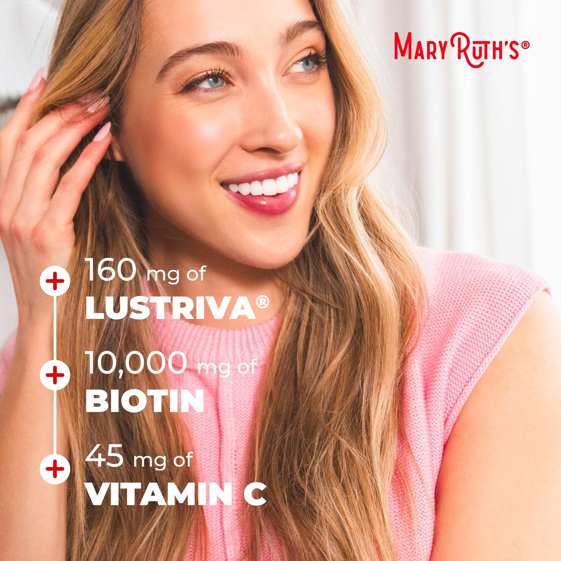 MaryRuth's Multivitamin + Hair Growth Gummies | with Lustriva® | Biotin 10000mcg | B Vitamins | Formulated for Thicker Hair, Wrinkles, Fine Line MARYRUTH'S buy supplements canada