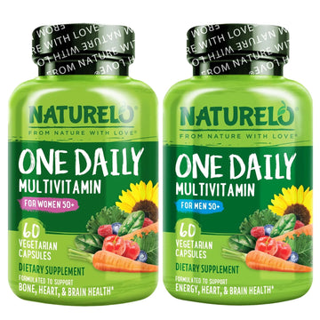NATURELO One Daily Multivitamin for Men 50+, 60 Capsules and One Daily Multivitamin for Women 50+ (Iron Free), 60 Capsules Bundle - 2 Month Supply NATURELO buy supplements canada