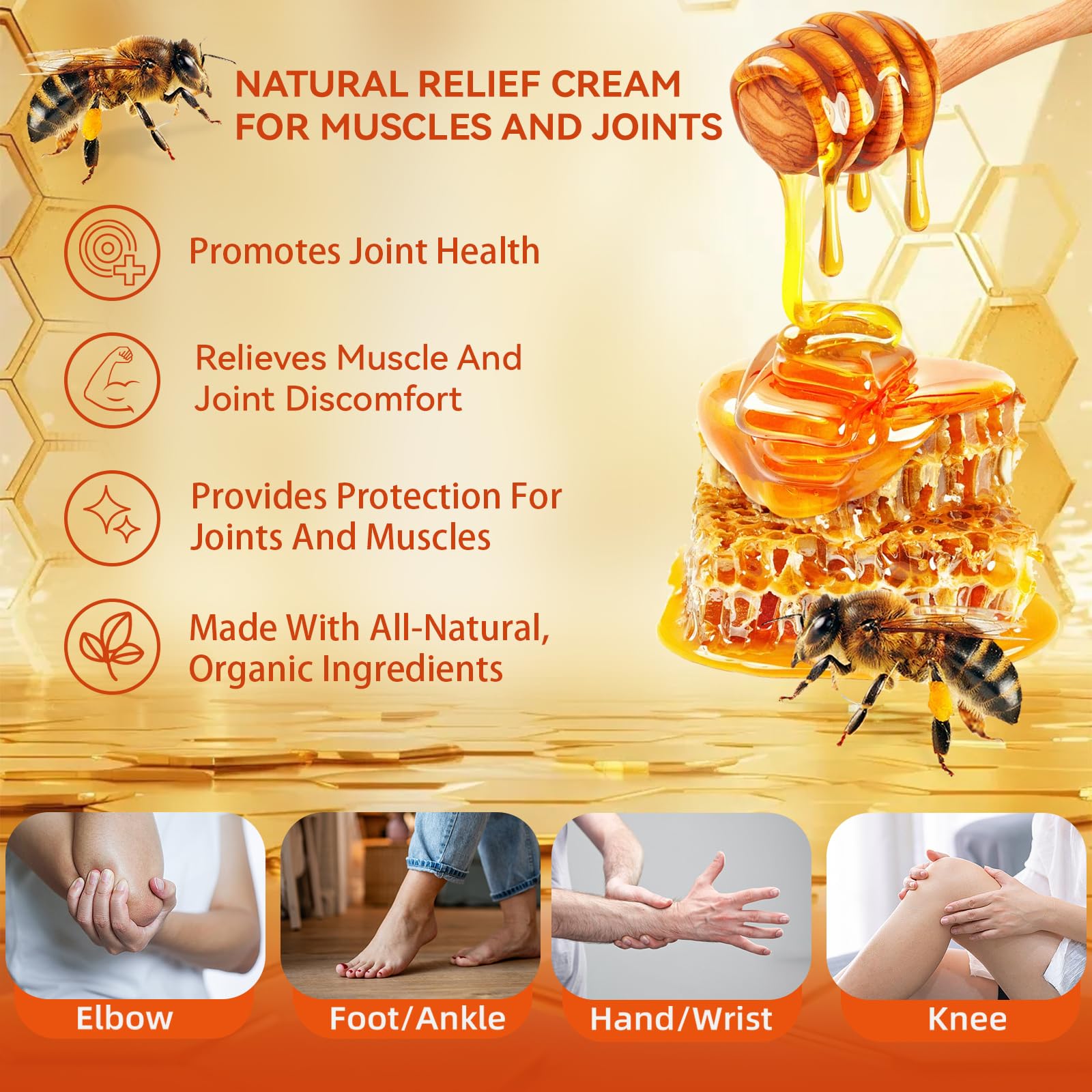 Zealand Bee Venom Professional Serum Treat, Joint & Muscle & Bone Relief Cream Gel- Soothing Effective Relief for Back, Neck, Hand, Foot, Knee, Muscle, Shoulder, Hip, Nerve, Vitamin B6, Aloe Vera, MSM FWNAID MAX buy supplements canada