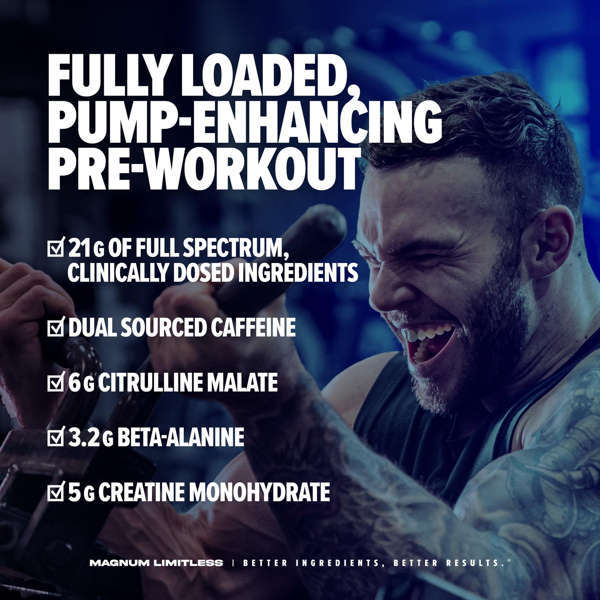 LIMITLESS Magnum 504g - Muscle Workout Powder, Sport Pre Workout for Men and Women LIMITLESS buy supplements canada
