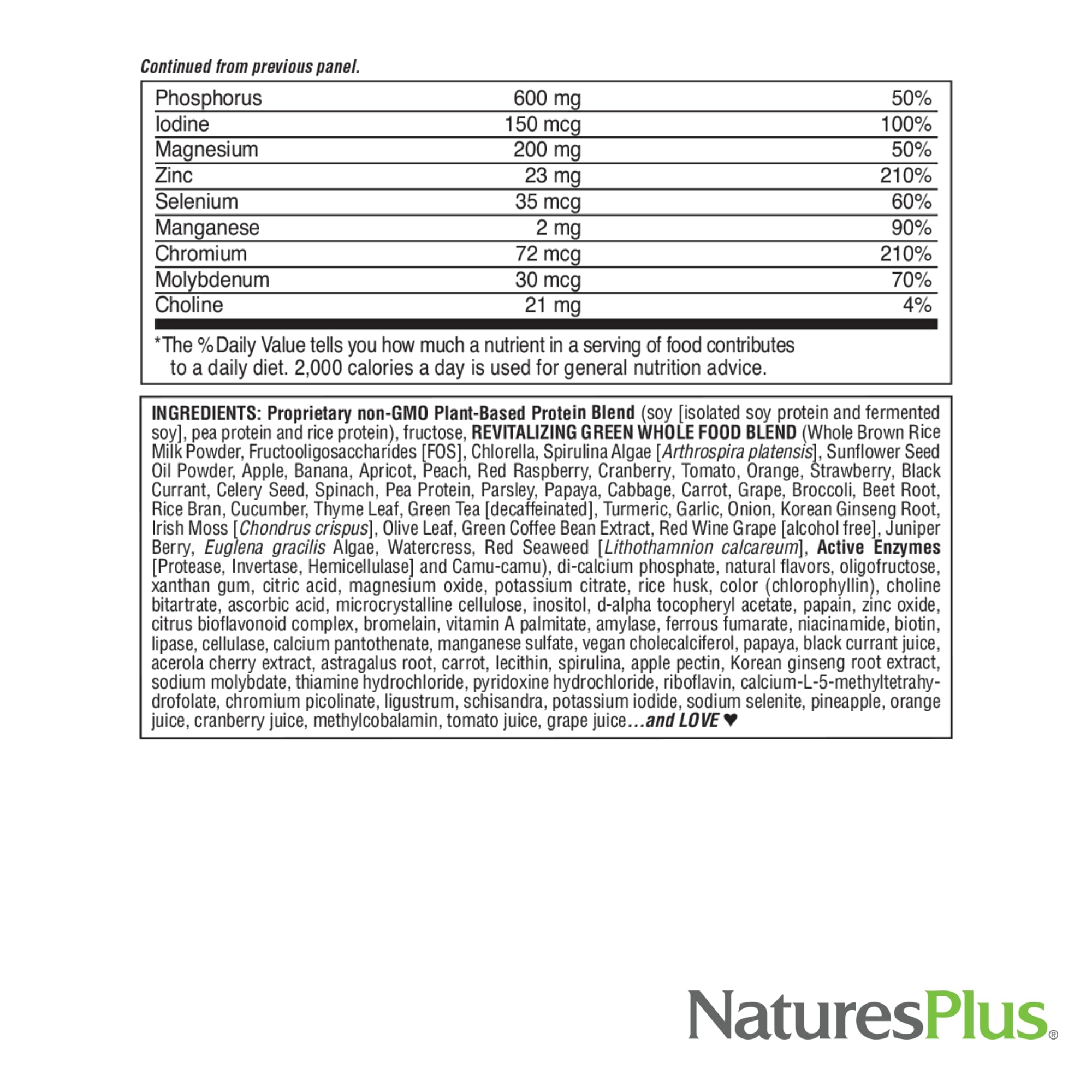 NaturesPlus FRUITEIN Revitalizing Green Foods Shake - 1.3 lbs - Plant-Based Protein (13g/Serving) - Supports Energy & Immune System - Vegetarian, Gluten Free & Non-GMO - 16 Servings NaturesPlus buy supplements canada