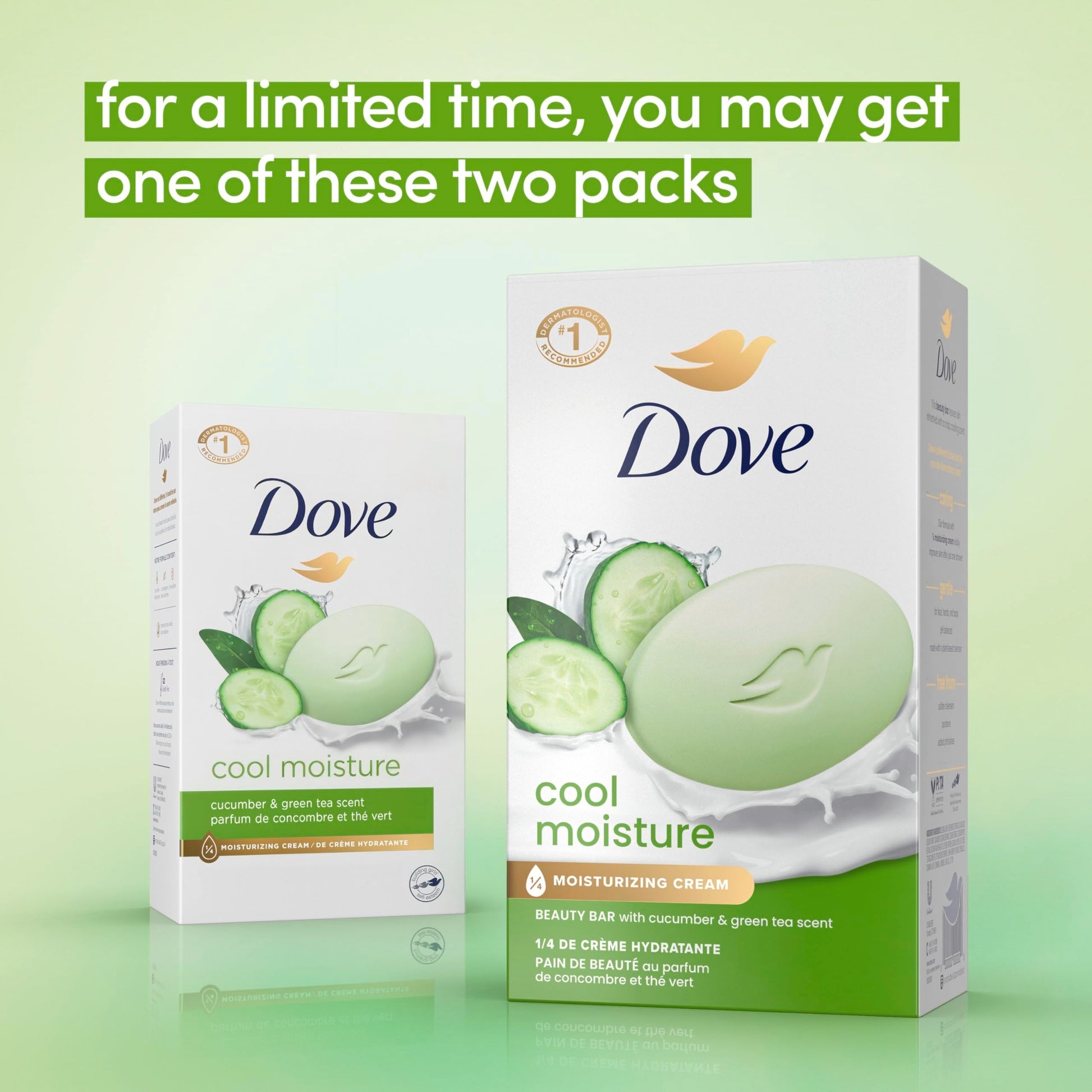 Dove Beauty Bar Soap Cool Moisture Cucumber & Green Tea Scent, 6 Bars for Refreshed Skin, Leaves Skin Refreshed 3.75 oz Dove buy supplements canada