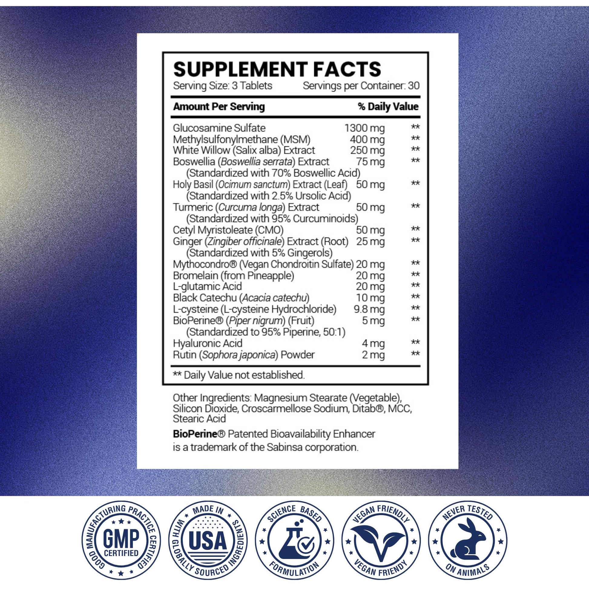 Research Verified Joint Support - Glucosamine, MSM, Turmeric, Boswellia, BioPerine - Vegan - 90 Capsules - 1 Month Supply Research Verified buy supplements canada