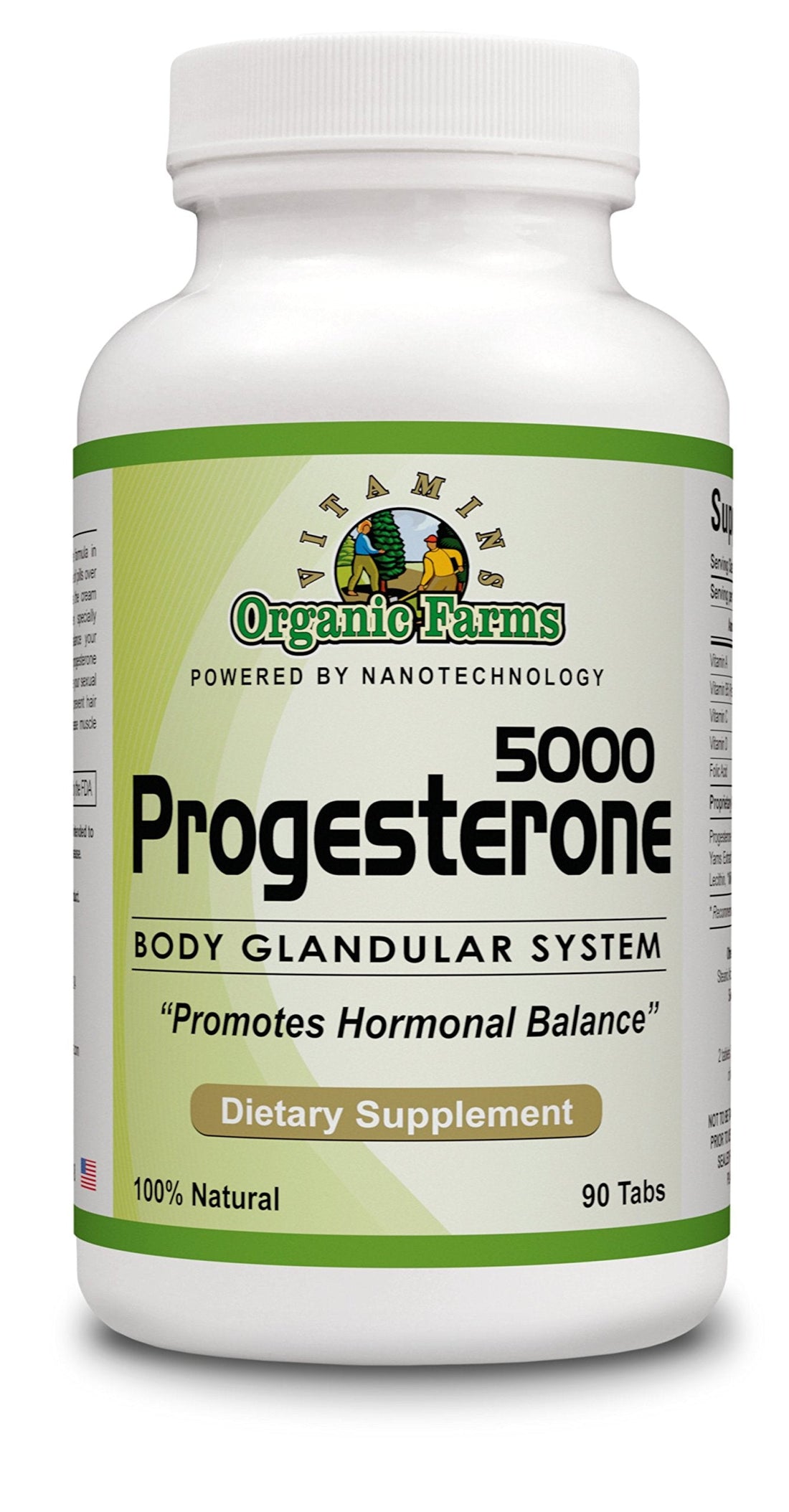 Organic Farm Vitamins Progesterone 5000 - Body glandular System Dietary Supplement, 100% Natural Progesterone Pills - Formula to Balance Hormones - progesterone Supplement, 90 Tablets Organic Farms Vitamins buy supplements canada