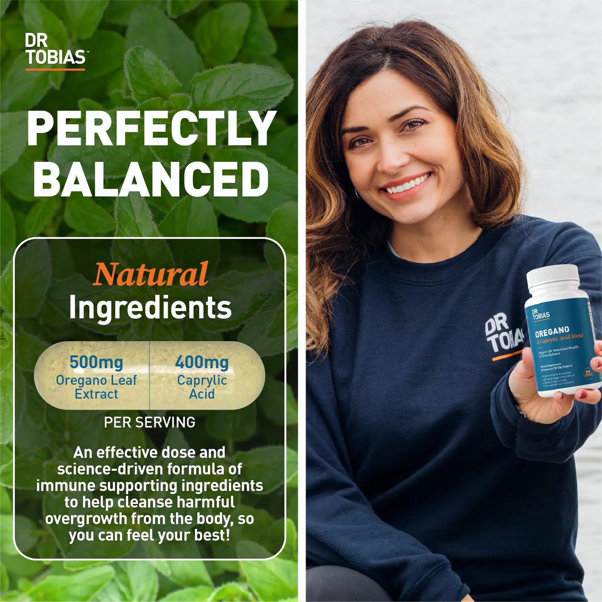 Dr. Tobias Lung Health and Oregano & Caprylic Acid Blend, Supports Lung Cleanse & Detox, Intestinal Health, Immune Support with Prebiotics & Herbs for Women & Men Dr. Tobias buy supplements canada