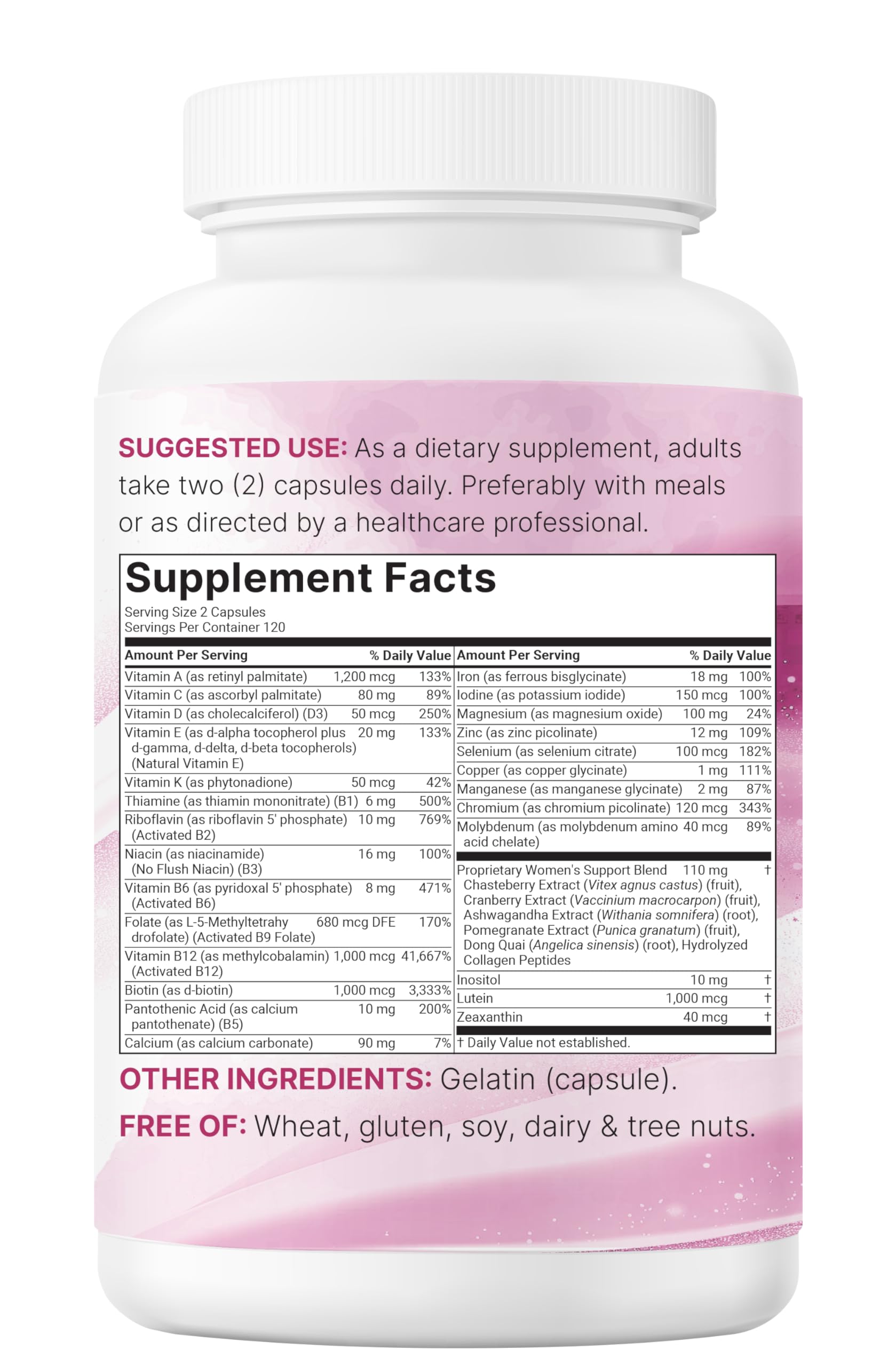 Micro Ingredients Pure Methylated Multivitamin for Women, 240 Capsules | 32-in-1 Formula with Vitamin B, C, D + Iron, Methylfolate & More Micro Ingredients buy supplements canada