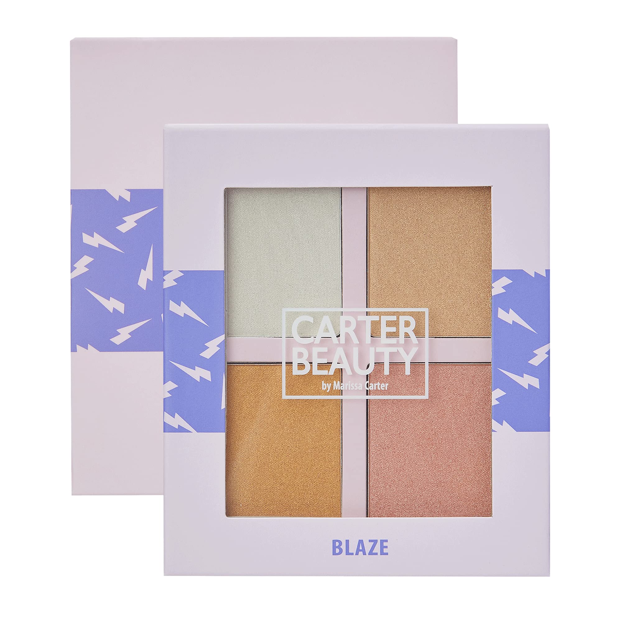 Carter Beauty By Marissa Carter Mini Highlighter Palette | Long Lasting Makeup | Shimmer & Matte Shades (Blaze) Carter Beauty buy supplements canada