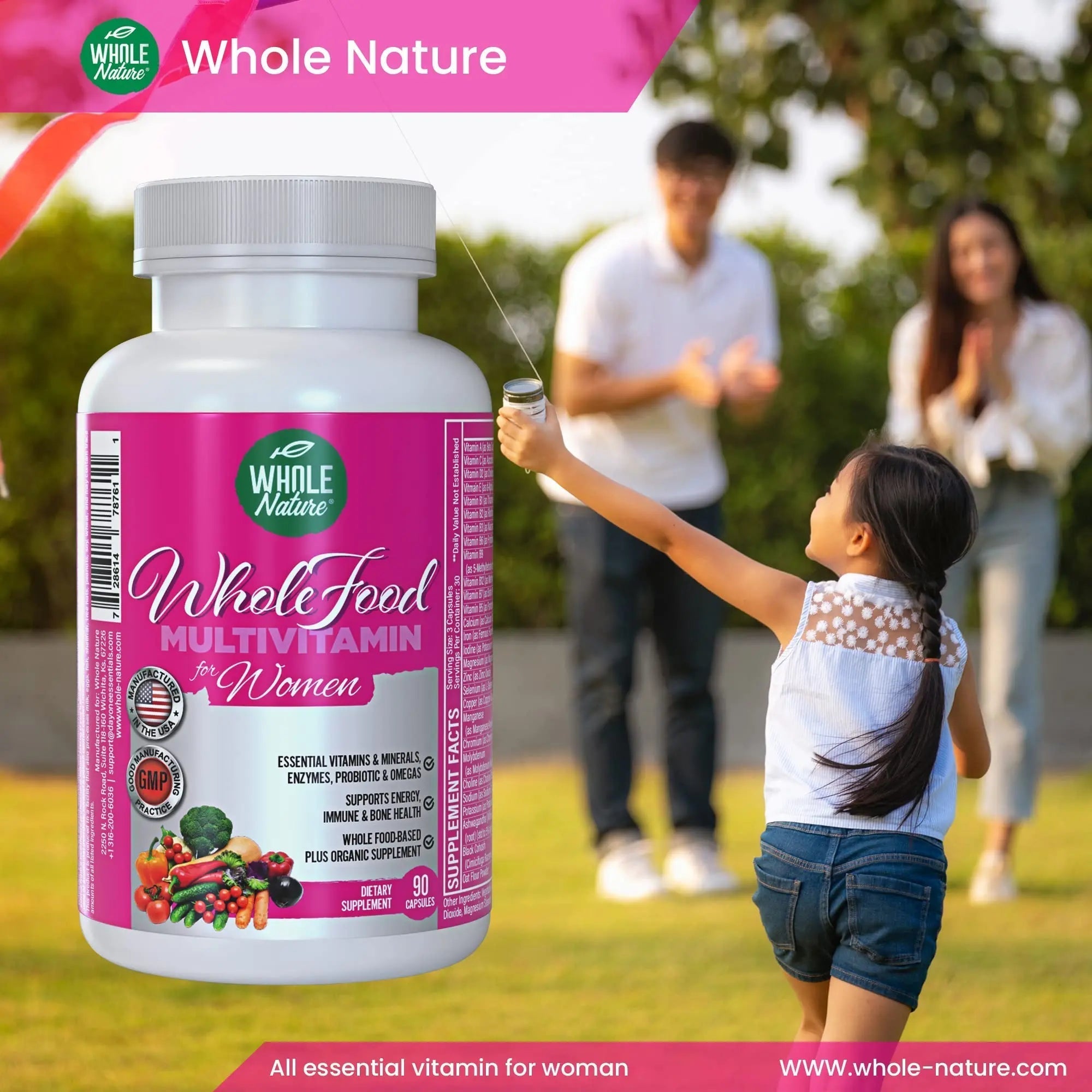 Whole Nature Whole Food Multivitamin for Women Womens Multi Vitamin with Folate, B12 Methyl, Vitamins, Minerals, Probiotics and Omegas Whole Nature buy supplements canada