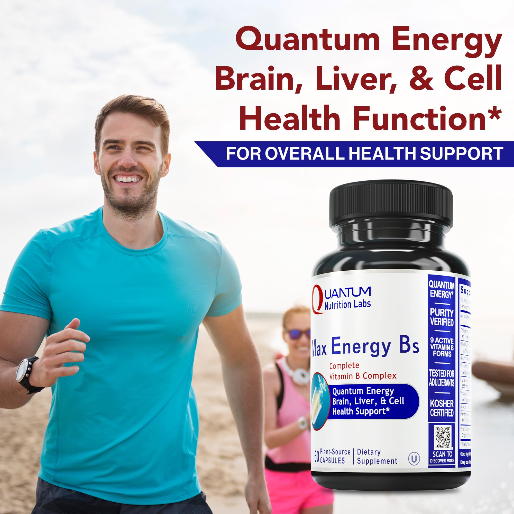 Quantum Nutrition Labs Max Energy Bs - Vitamin B Complex, Methylated B Complex Vitamins with Vitamin B1, B6, B12, Thiamin, Folate and Biotin Quantum Nutrition buy supplements canada