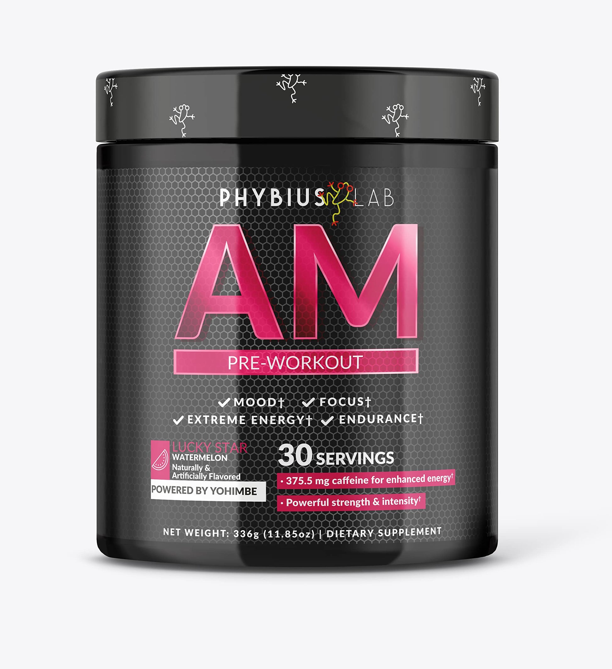 PHYBIUS Lab AM Pre-Workout (Sour Watermelon) Focus, Strength, Powder, 30 Servings PHYBIUS Lab buy supplements canada