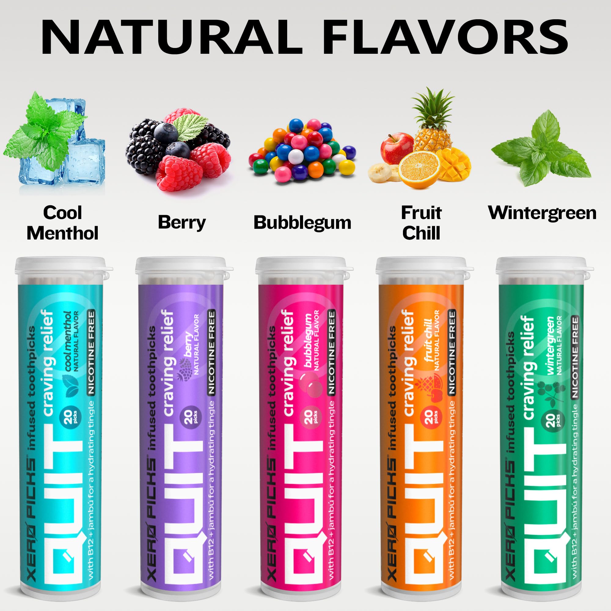 Xero Picks Infused Flavored Toothpicks to Help Quit Smoking - Nicotine Xero Picks buy supplements canada