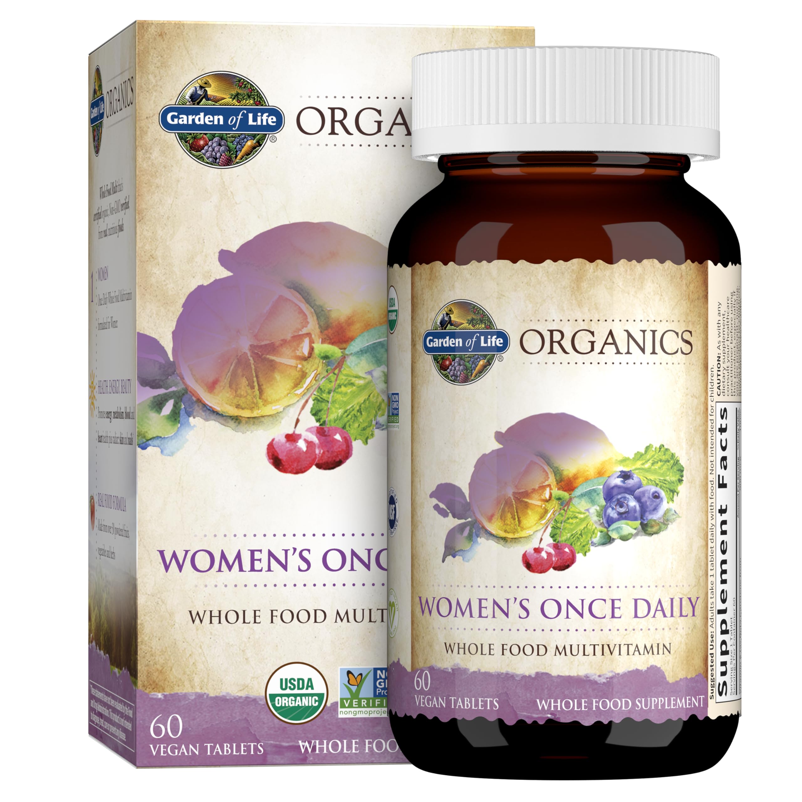 Garden of Life Organics Multivitamin for Women - Women's Once Daily Multi - Whole Food Multi with Iron, Biotin, Vegan Organic Womens Multivitamin Garden of Life buy supplements canada