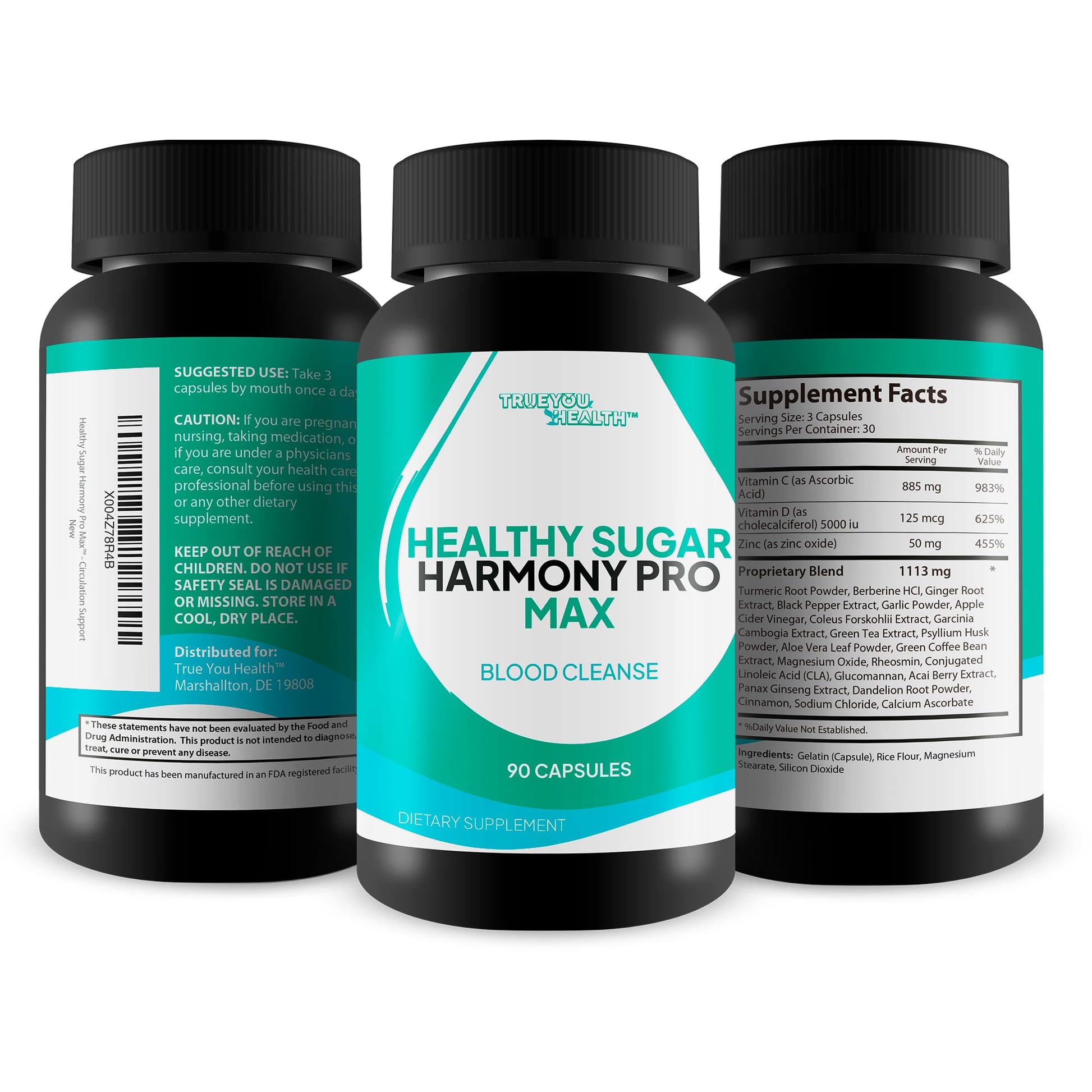 Healthy Sugar Harmony Pro Max - Our Best Blood Cleansing Formula - Support Healthy Sugar Balance & Immune Health with This Premium Blood Support Supplement - Bloodflow & Cardiovascular Support True You Health buy supplements canada