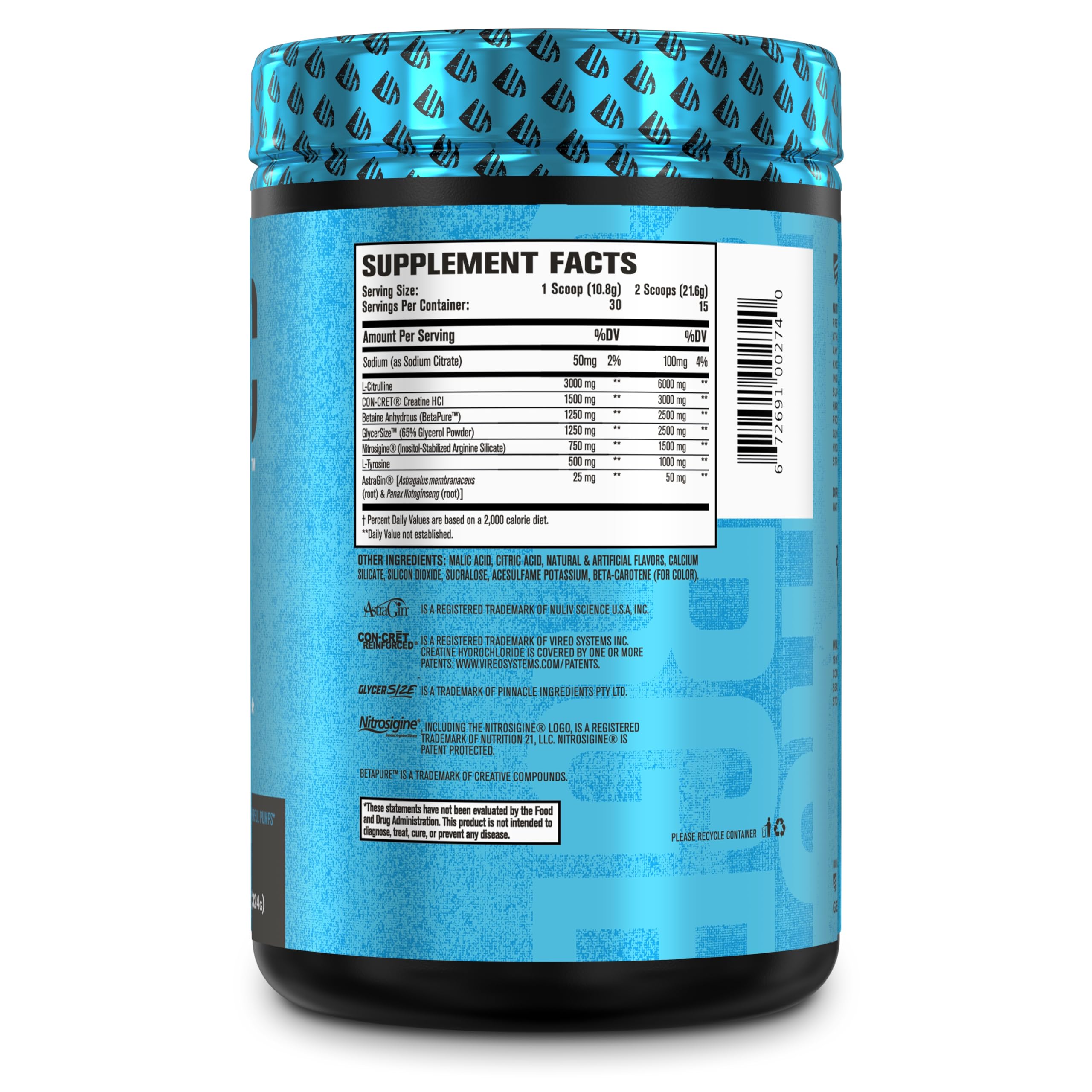 Nitric Surge Stim Free Pre Workout Powder - Caffeine Free Nitric Oxide Supplement Jacked Factory buy supplements canada