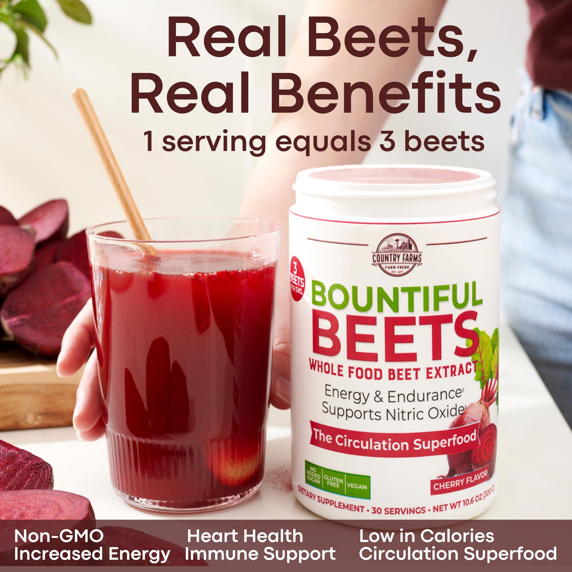 Country Farms Bountiful Beets, Wholefood Beet Extract Superfood, Helps Support Healthy Circulation and Promote Energy Country Farms buy supplements canada