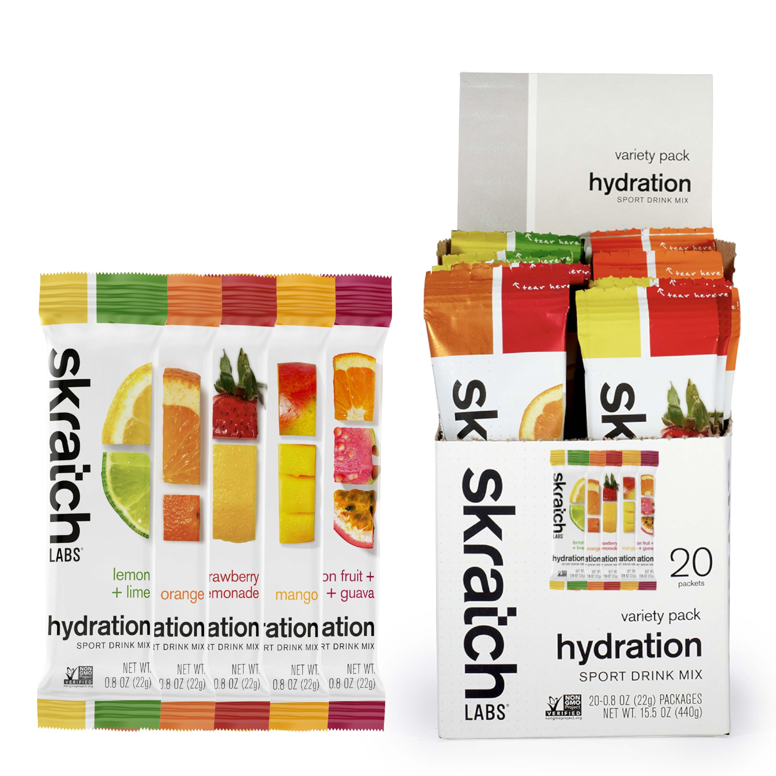 Skratch Labs Hydration Packets - Hydration Drink Mix, Variety Pack (20 Single Serving Packets) - Electrolyte Powder Developed for Athletes and Sports Performance, Skratch Labs buy supplements canada