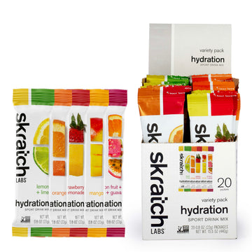 Skratch Labs Hydration Packets - Hydration Drink Mix, Variety Pack (20 Single Serving Packets) - Electrolyte Powder Developed for Athletes and Sports Performance, Skratch Labs buy supplements canada