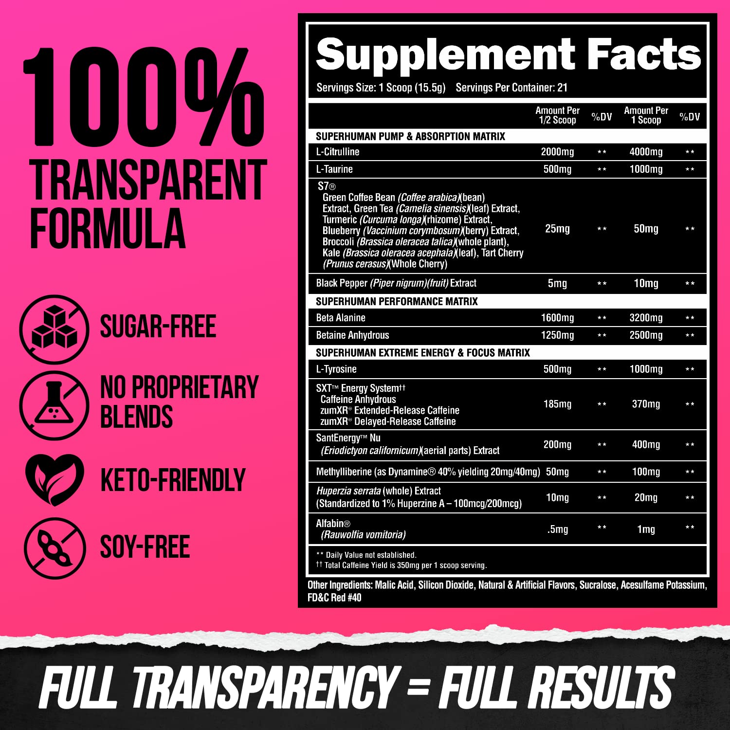 ALPHA LION Superhuman Extreme High Stim Pre Workout Powder, Beta Alanine, L-Taurine & 356mg Tri-Source Caffeine for Sustained Energy, Nitric Oxide & Citrulline for Pump (21 Servings, Slaughtermelon) ALPHA LION buy supplements canada