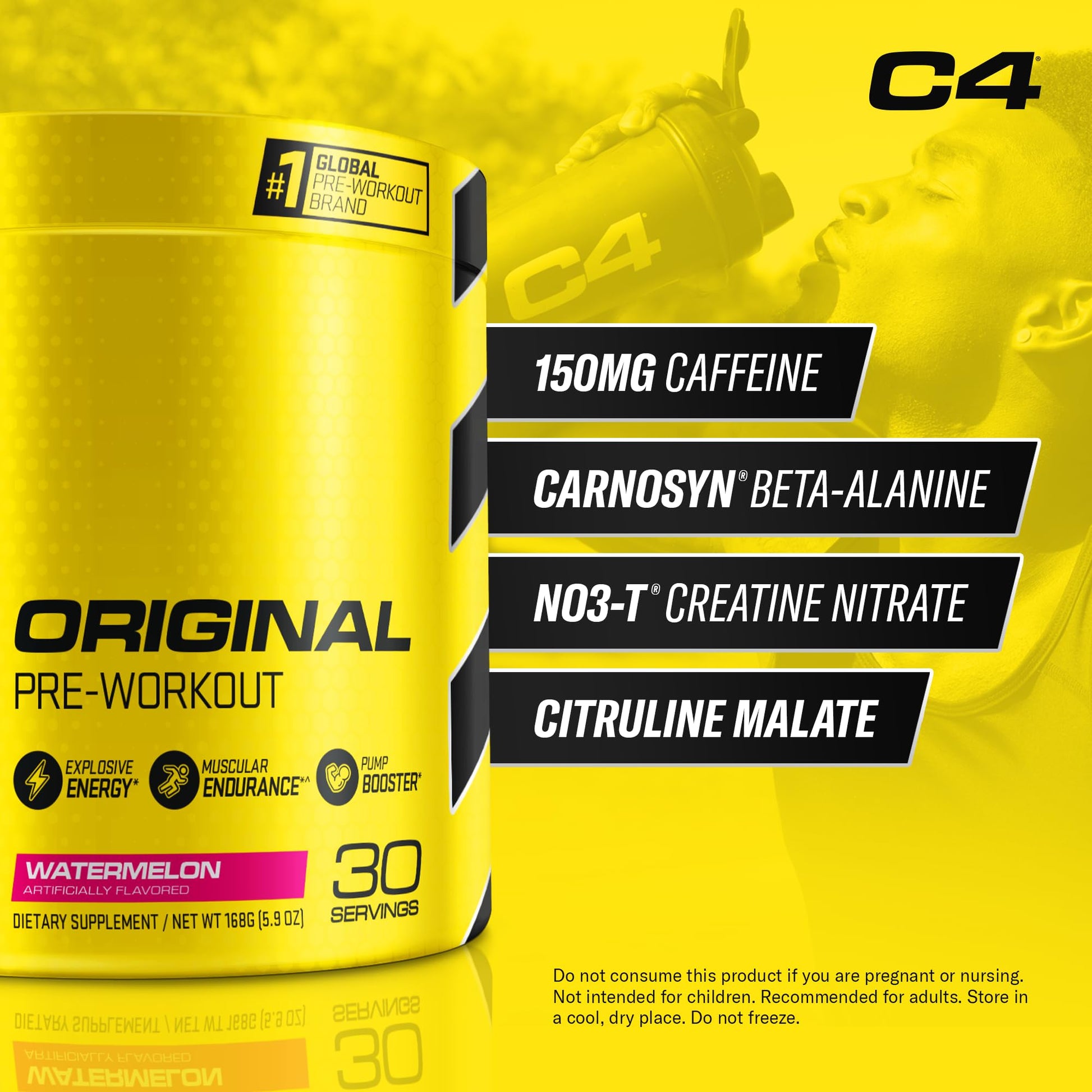 Cellucor C4 Original Pre Workout Powder Watermelon Sugar Free Preworkout Energy Cellucor buy supplements canada
