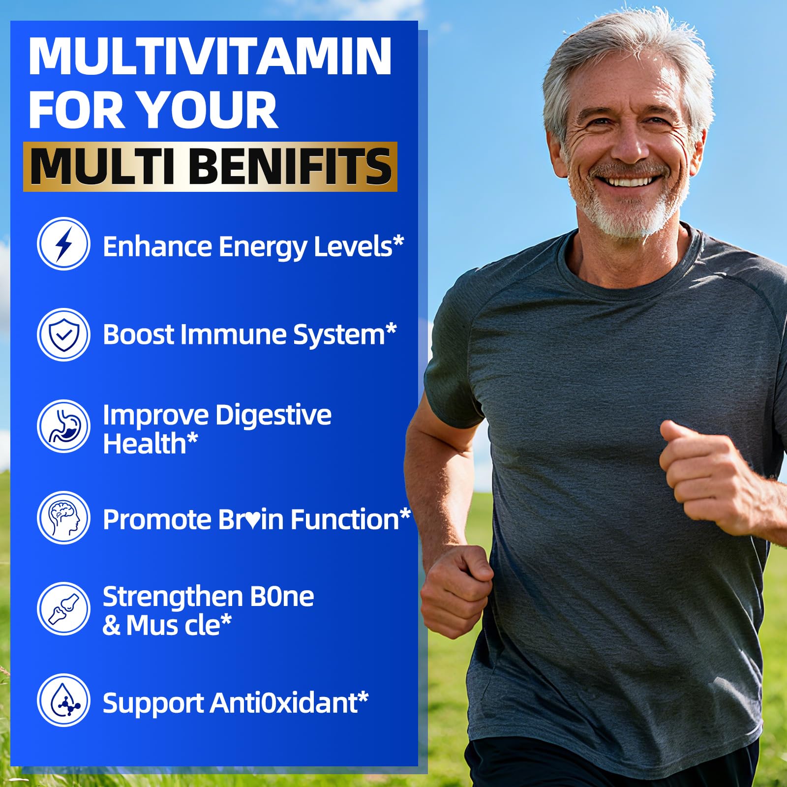Ceecisee Methylated Multivitamin for Men Over 50: Daily Mens Multivitamins Gummies with Omega Probiotic Magnesium Zinc Vitamins D3 B12 - Energy Immune Support No Iron Vitamins Gummy for Men(60Count) Ceecisee buy supplements canada