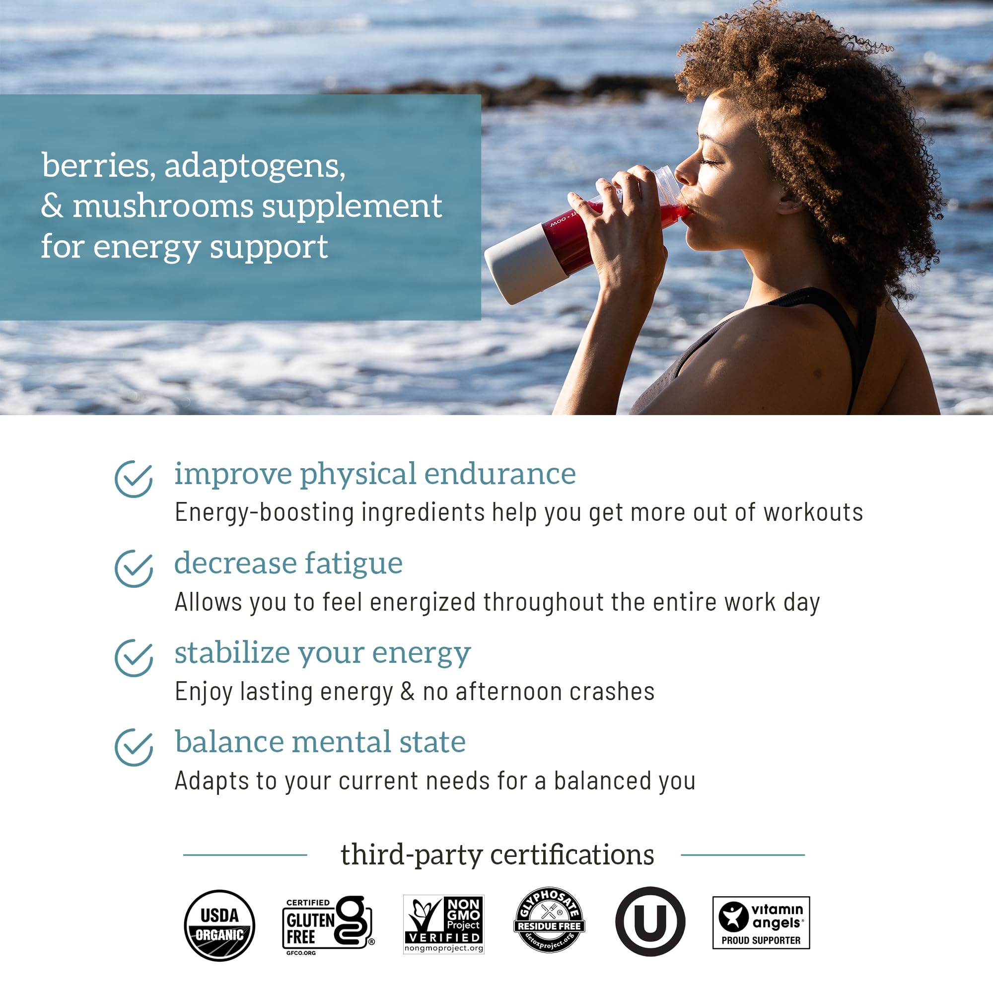 Organifi Red Juice - Vegan Energy Powder - Berry-Flavored Adaptogen Drink Organifi buy supplements canada