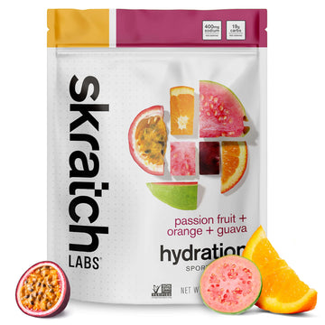 Skratch Labs Hydration Sports Drink Mix – Real‑Fruit Electrolyte Powder for Fast Hydration & Endurance | Passion Fruit Orange Guava | 20 Servings | Vegan, Skratch Labs buy supplements canada