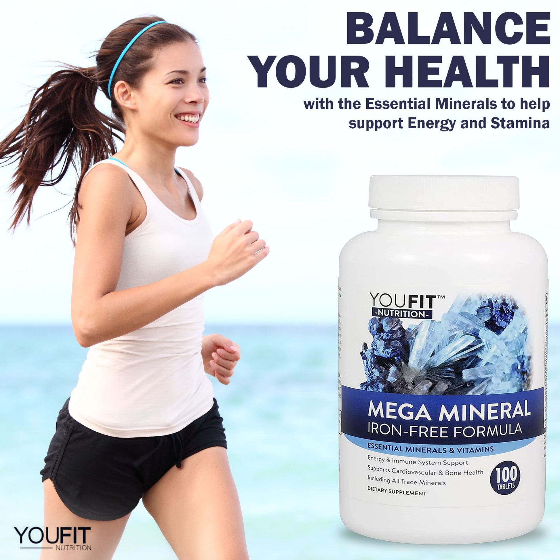 Mega Minerals Supplement by Youfit Nutrition | Trace Minerals | Premium Formula with Source of Minerals and Immune Health Support | Iron Free | All in One YouFit Nutrition buy supplements canada