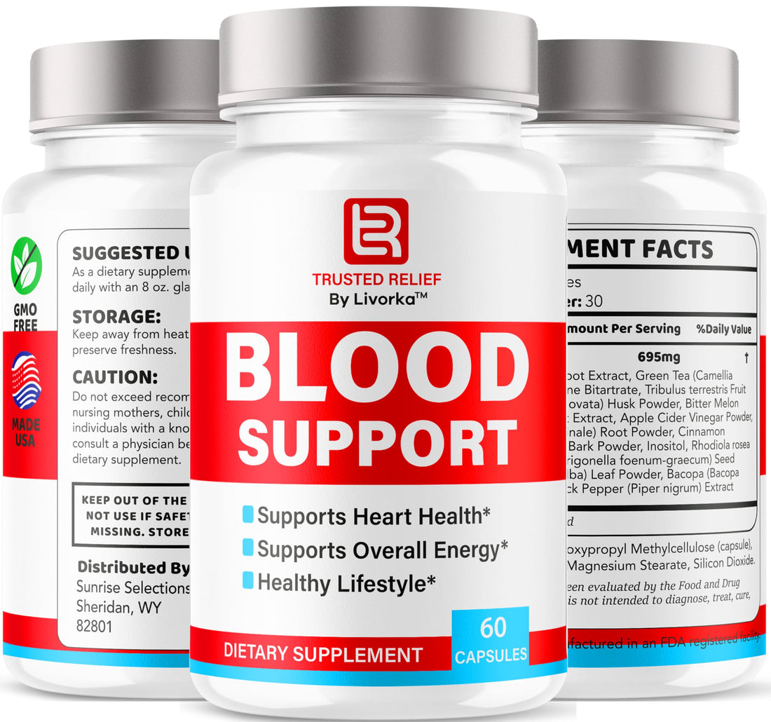 (2 Pack) Trusted Relief Blood Support Capsules - Official TrustedRelief Blood Support Vitamin Pills, Natural Trusted Relief Advanced Premium Formula Wellness & Overal Health, 120 Capsules For 2 Months LIVORKA buy supplements canada