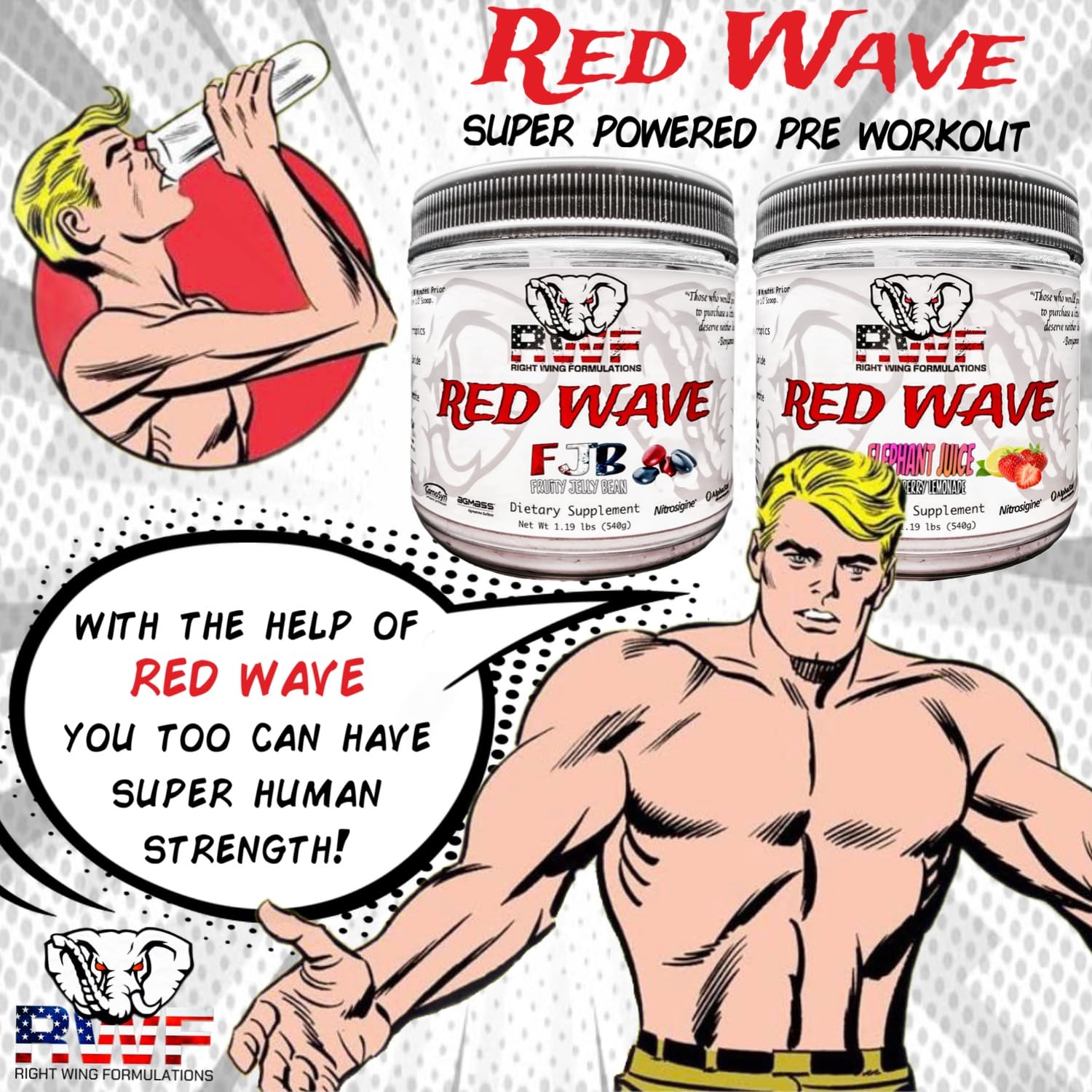 Red Wave Pre Workout Powder With Creatine, Perfect For Men And Women Right Wing Formulations buy supplements canada