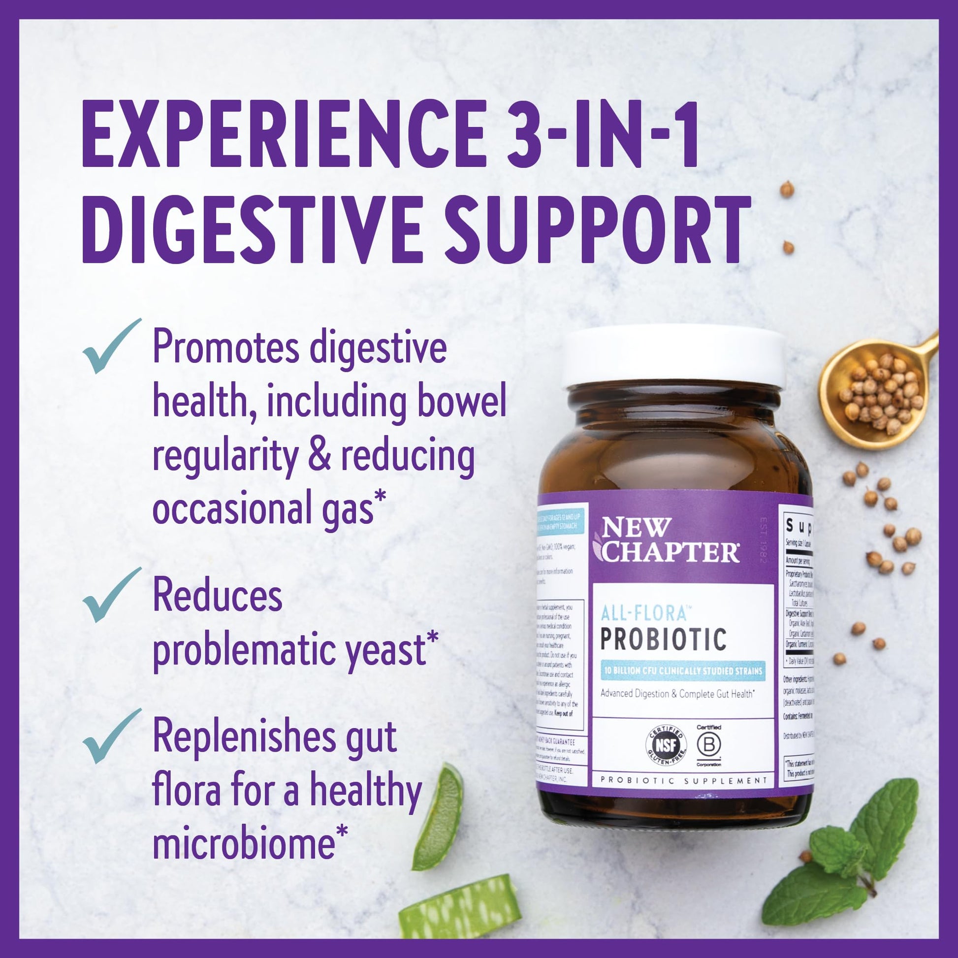 New Chapter Probiotic All-Flora - 30 ct (1 Month Supply) for Advanced Digestion New Chapter buy supplements canada