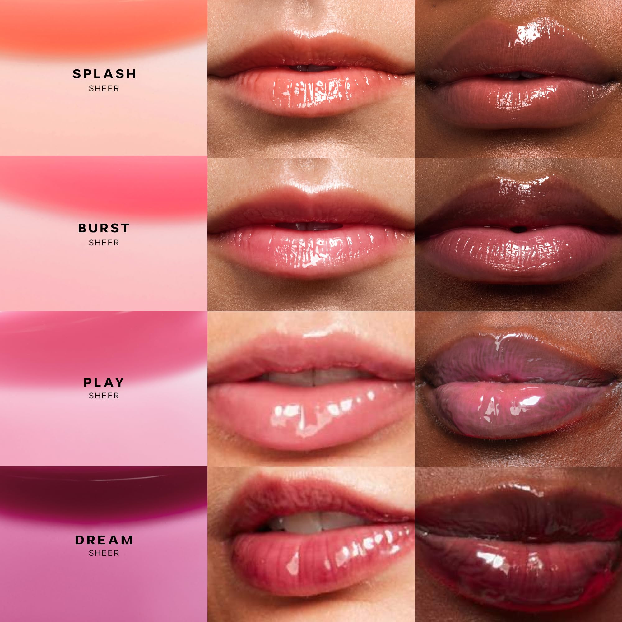 Saie Dewy Glow Duo - Dew Liquid Blush - (.40 oz, Flirty), Glossybounce Lip Gloss-Oil Hybrid (.17 oz, Burst) - Hydrating, Vegan Makeup for Radiant Cheeks & Lips Saie buy supplements canada