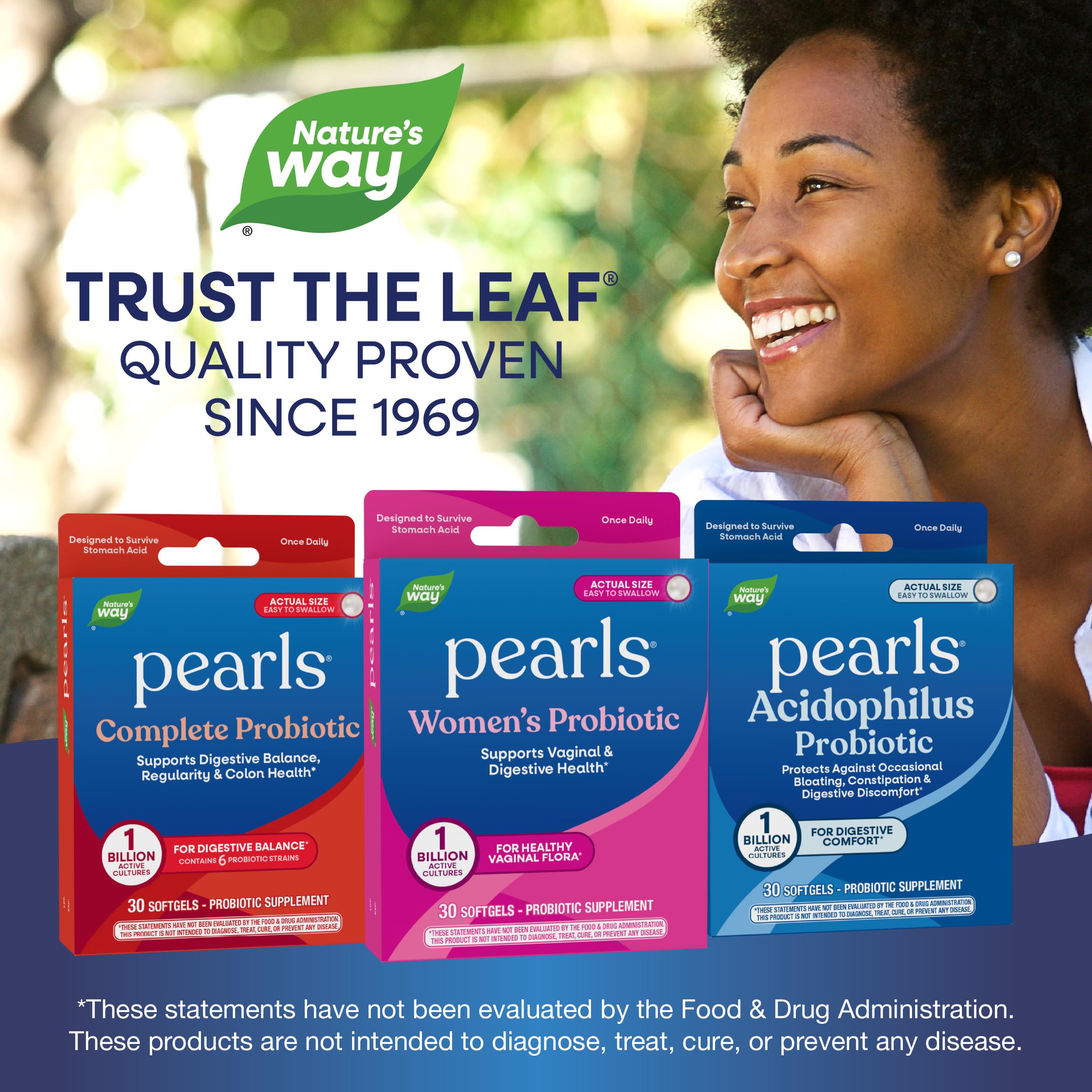 Nature's Way Pearls Women's Probiotic, Supports Women's and Digestive Health*, Protects Against Occasional Constipation & Bloating*, 1 Billion Live Cultures, 30 Softgels (Packaging May Vary) Nature's Way buy supplements canada