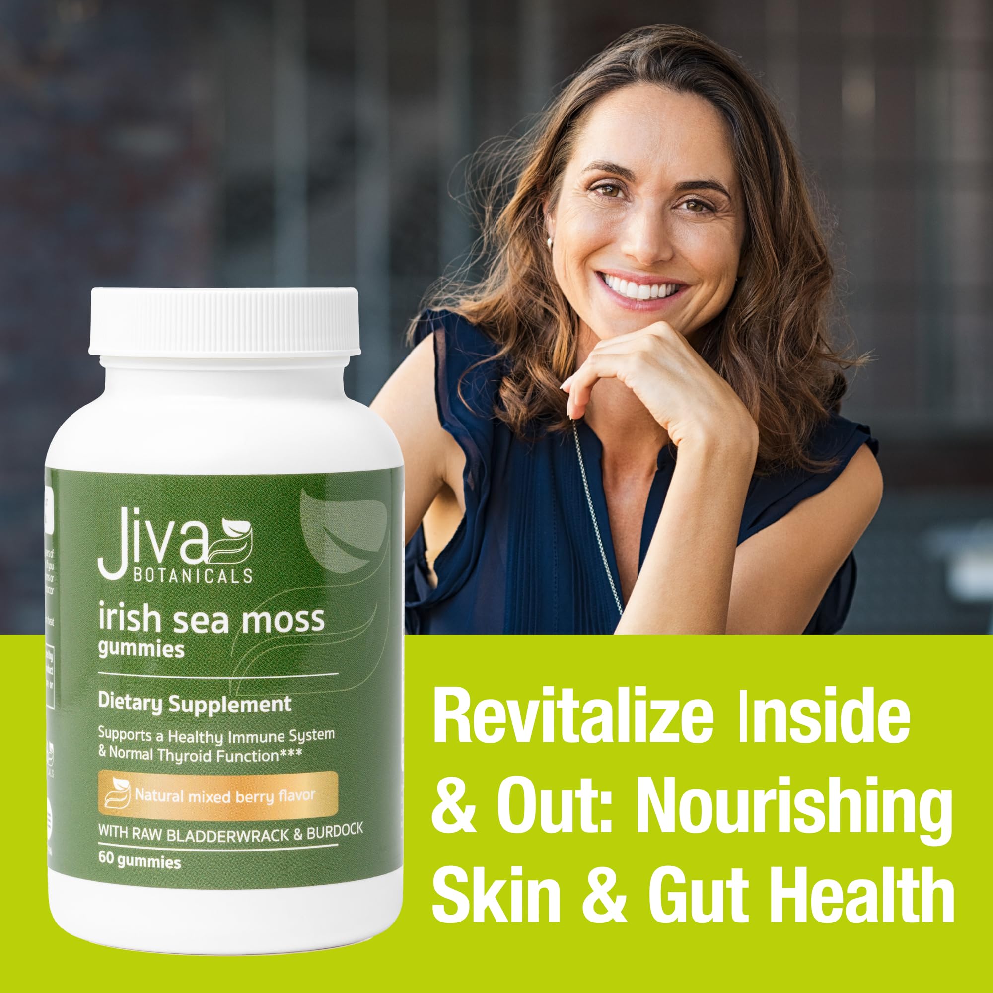 Jiva Botanicals - Irish Sea Moss Gummies with Bladderwrack & Burdock Root 3000mg Jiva Botanicals buy supplements canada