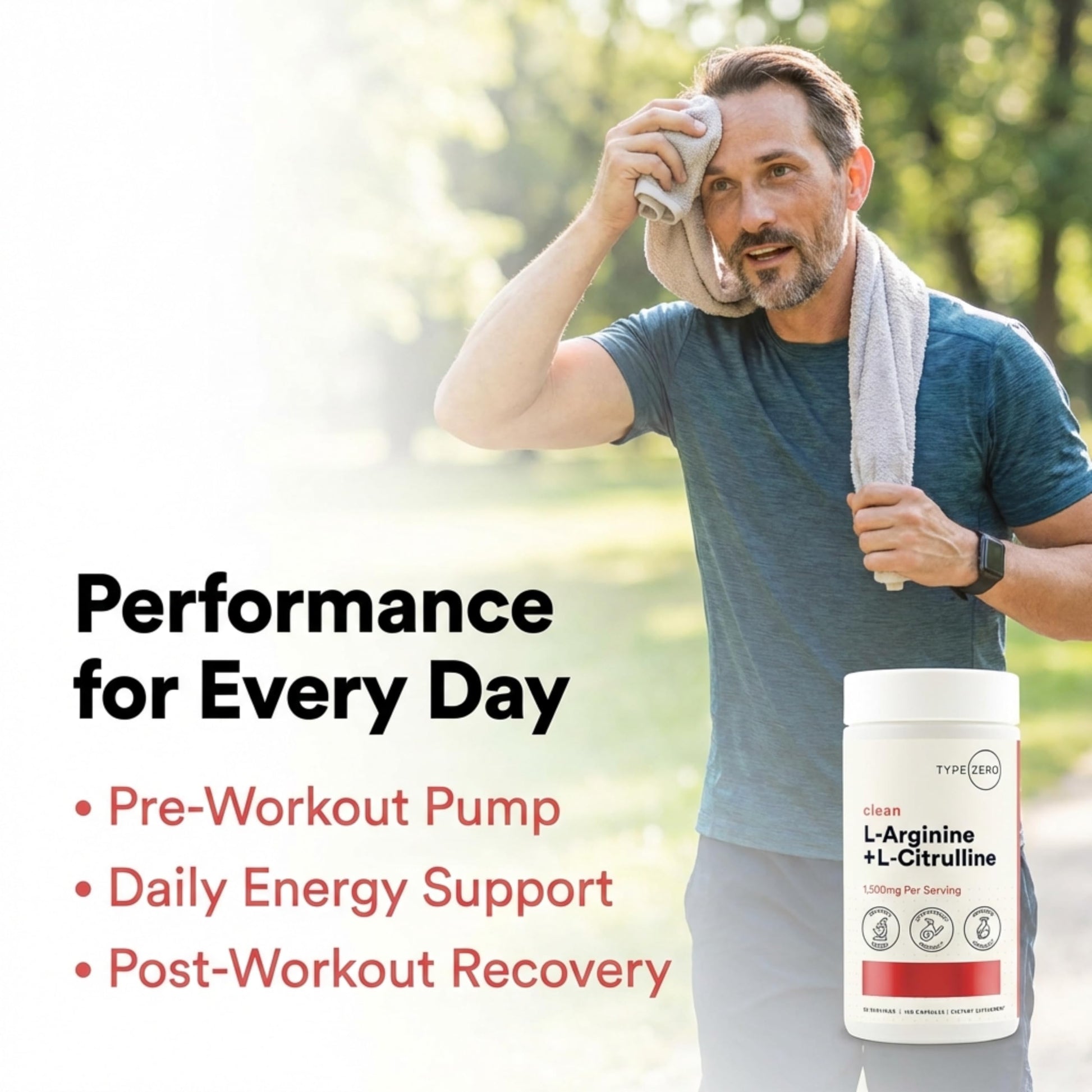 Type Zero L-Arginine + L-Citrulline Supplement (1500mg) - Nitric Oxide Booster - Clean, Keto-Friendly, GMO-Free, 180 Capsules, 90 Servings Type Zero buy supplements canada