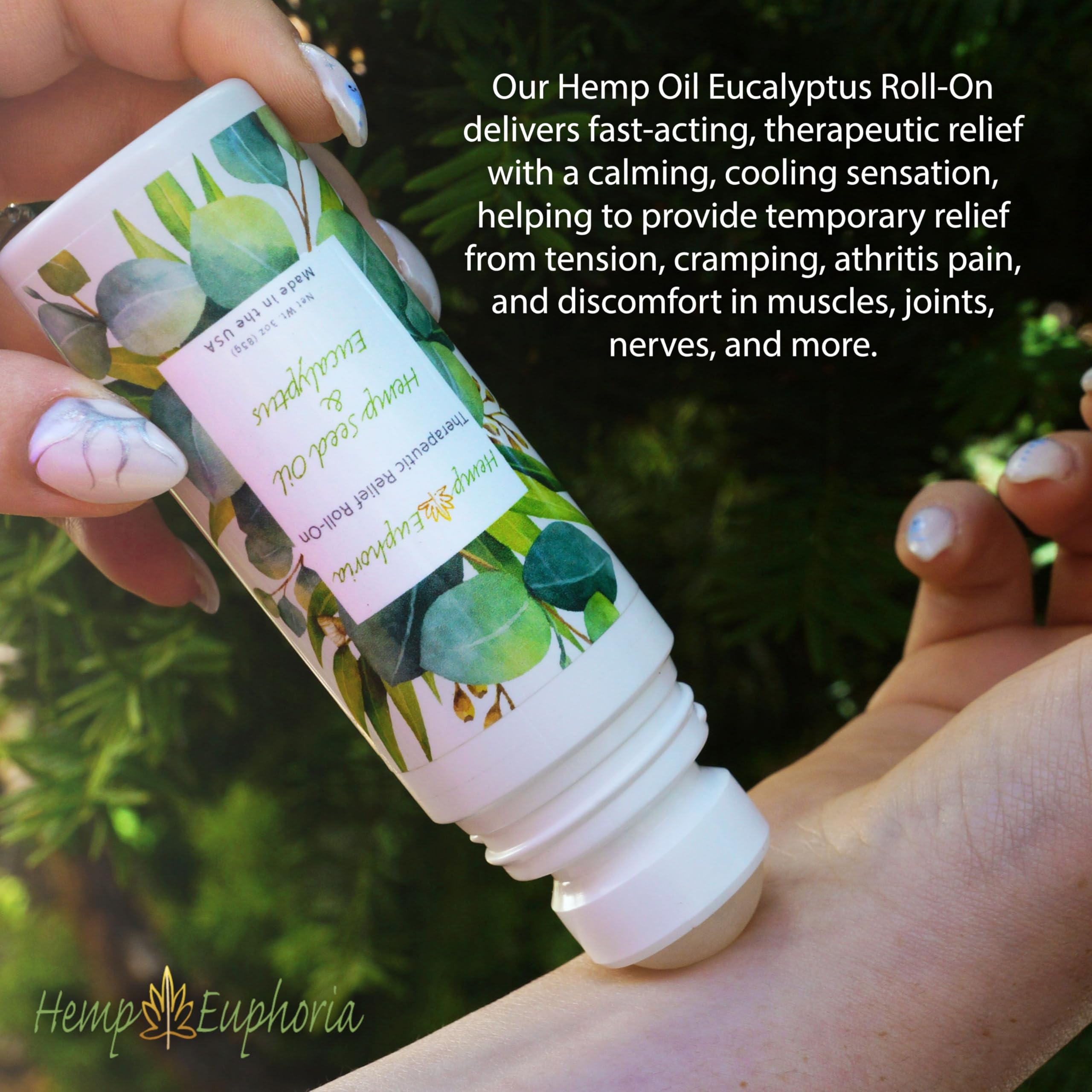 Hemp Seed Oil and Eucalyptus Joint & Muscle Discomfort Relief Roll-On Gel | USDA Certified Organic Hemp Seed Oil, Helps Relieve Sore or Tight Muscles Hemp Euphoria buy supplements canada