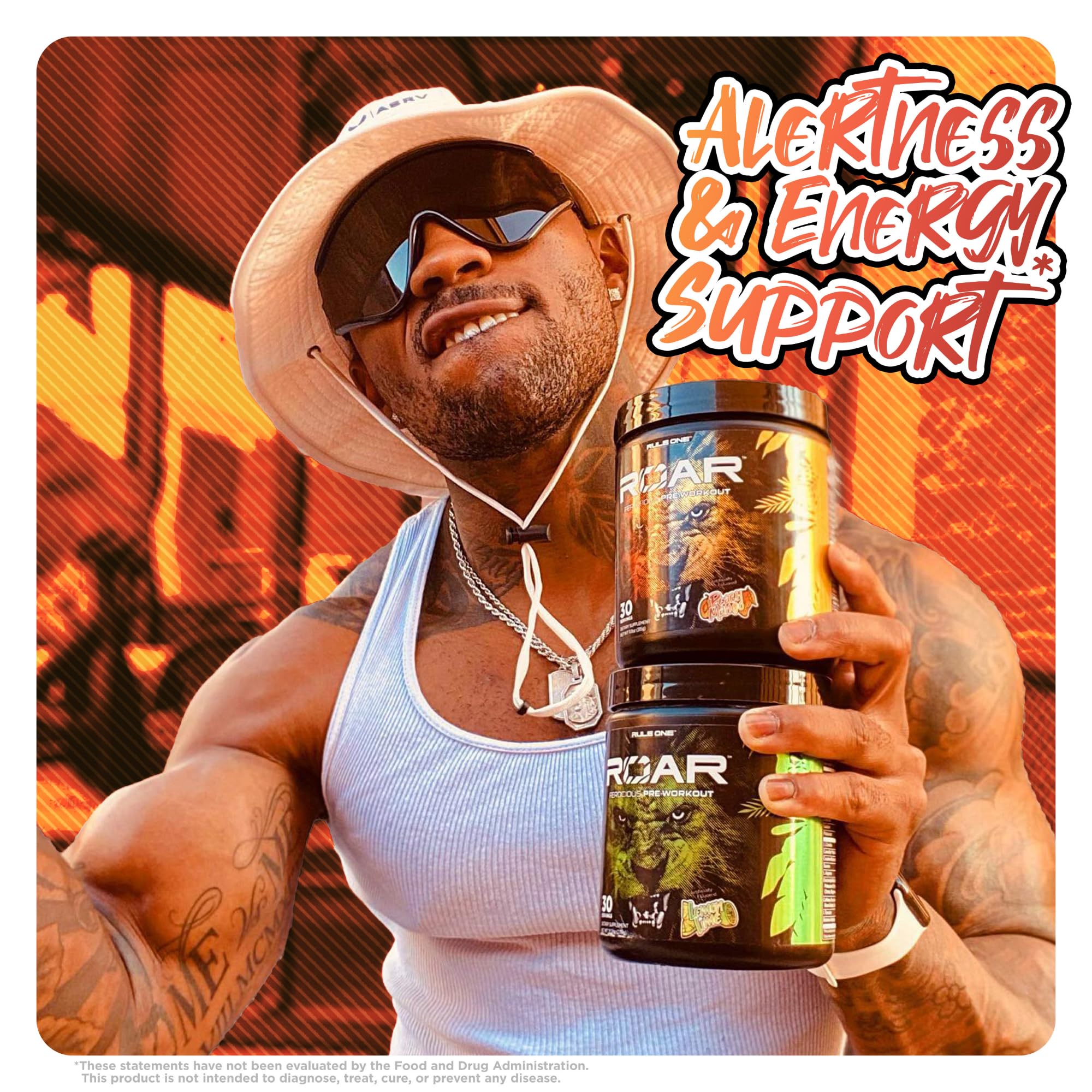 Rule 1 R1 ROAR, Peach Mango - 11.11 oz - Pre-Workout Powder - With Creatine, Beta-Alanine Rule 1 Proteins buy supplements canada