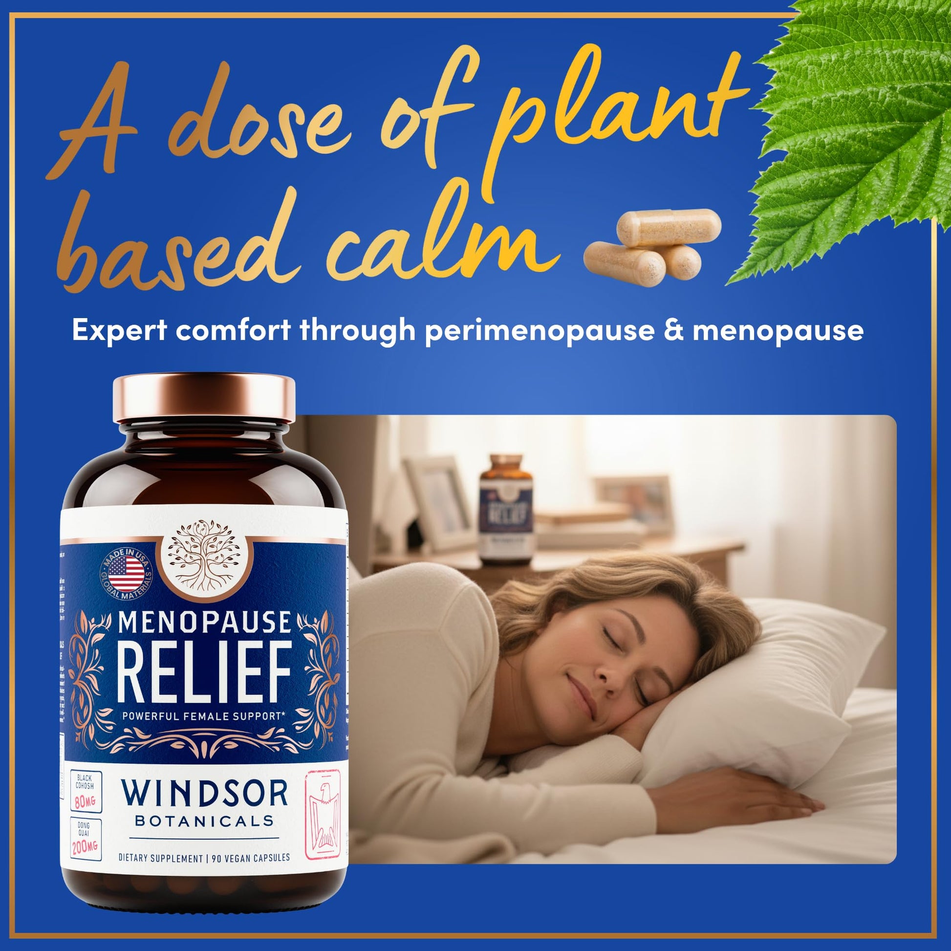 Menopause Supplements for Women - 5-HTP, Dong Quai, Black Cohosh for Menopause Hot Flashes, Night Sweats Relief Support - Womens Pre Meno Premenopausal Perimenopause Supplement - 90 Caps WINDSOR BOTANICALS buy supplements canada