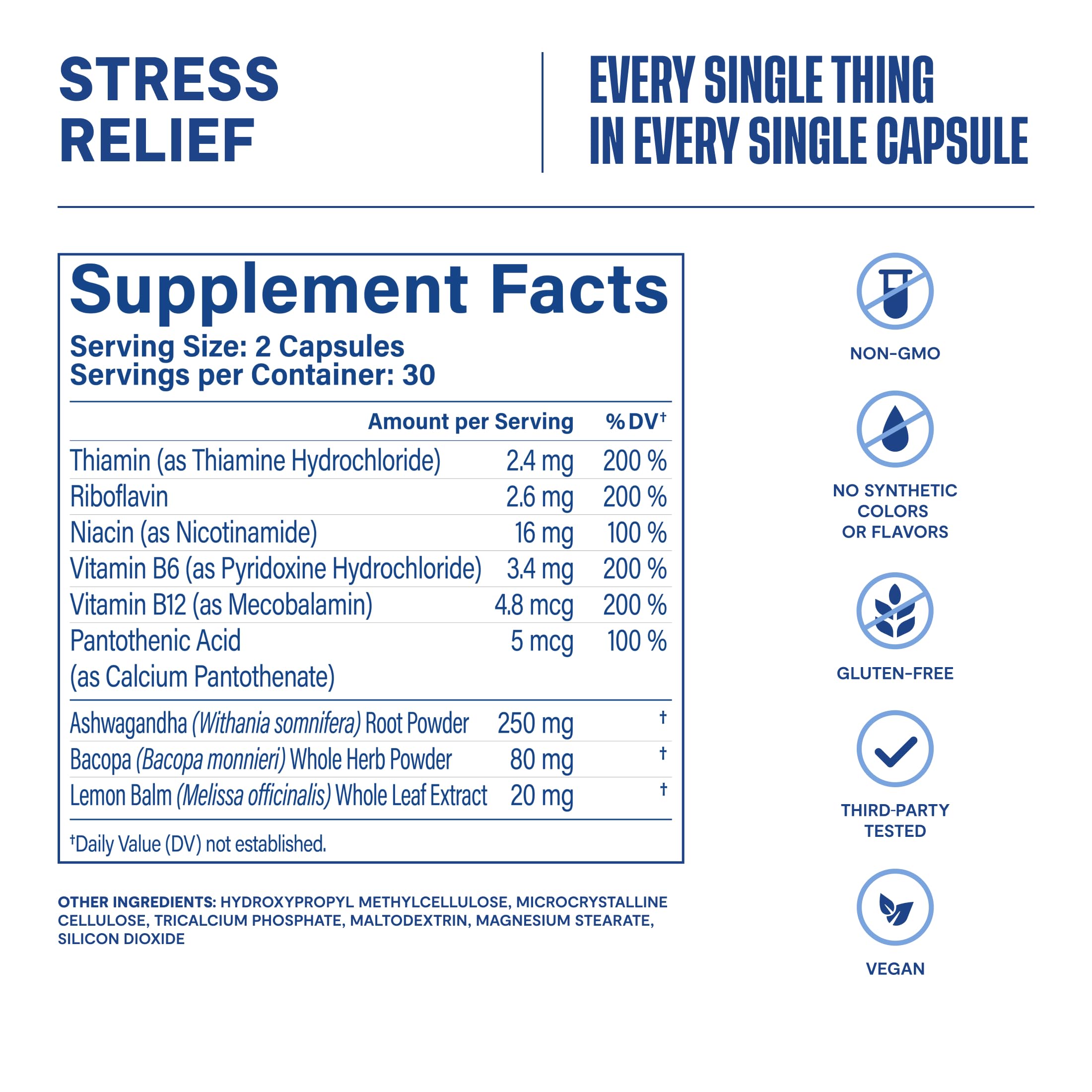 Habit Stress Relief Supplement (60 Capsules) - New Look, Supports Relaxation & Mood Balance, Vitamin B, Adaptogens, Lemon Balm, Calming, Vegan, Non-GMO (1 Pack) H' Habit buy supplements canada