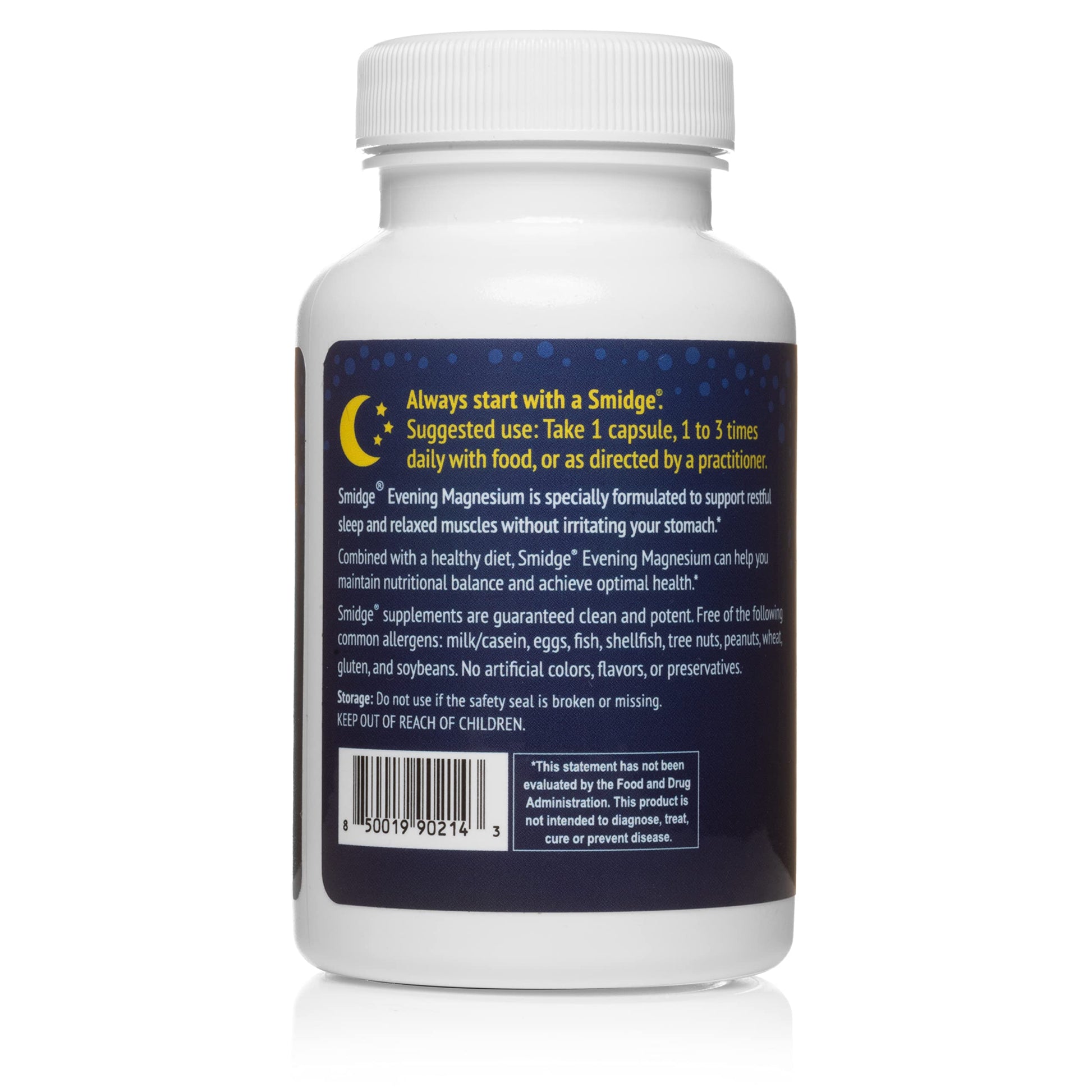 Smidge® Evening Magnesium Capsules, 60 ct. Pure, Non-GMO Magnesium Supplement to Support Rest & Relaxation. Smidge buy supplements canada