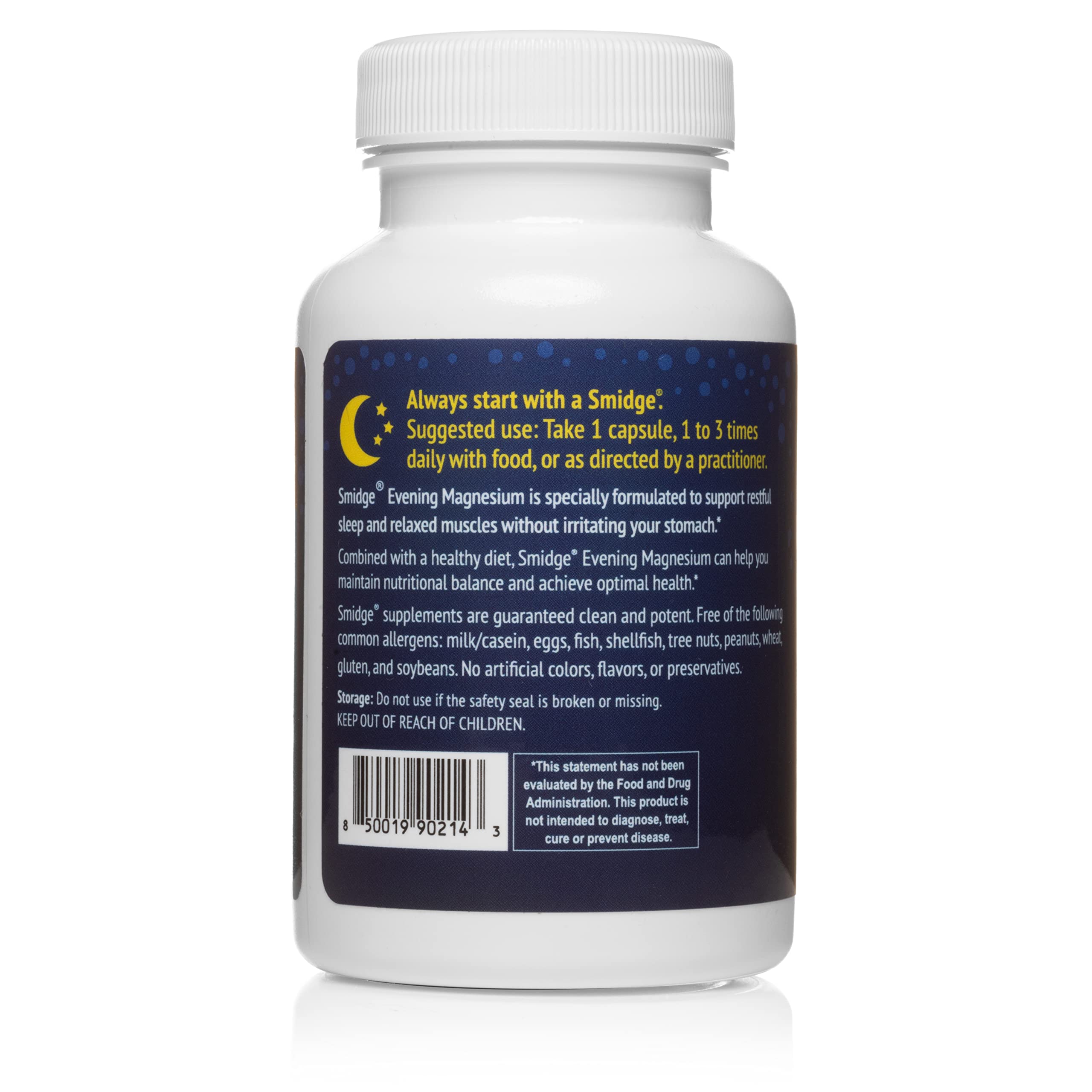 Smidge® Evening Magnesium Capsules, 60 ct. Pure, Non-GMO Magnesium Supplement to Support Rest & Relaxation. Smidge buy supplements canada