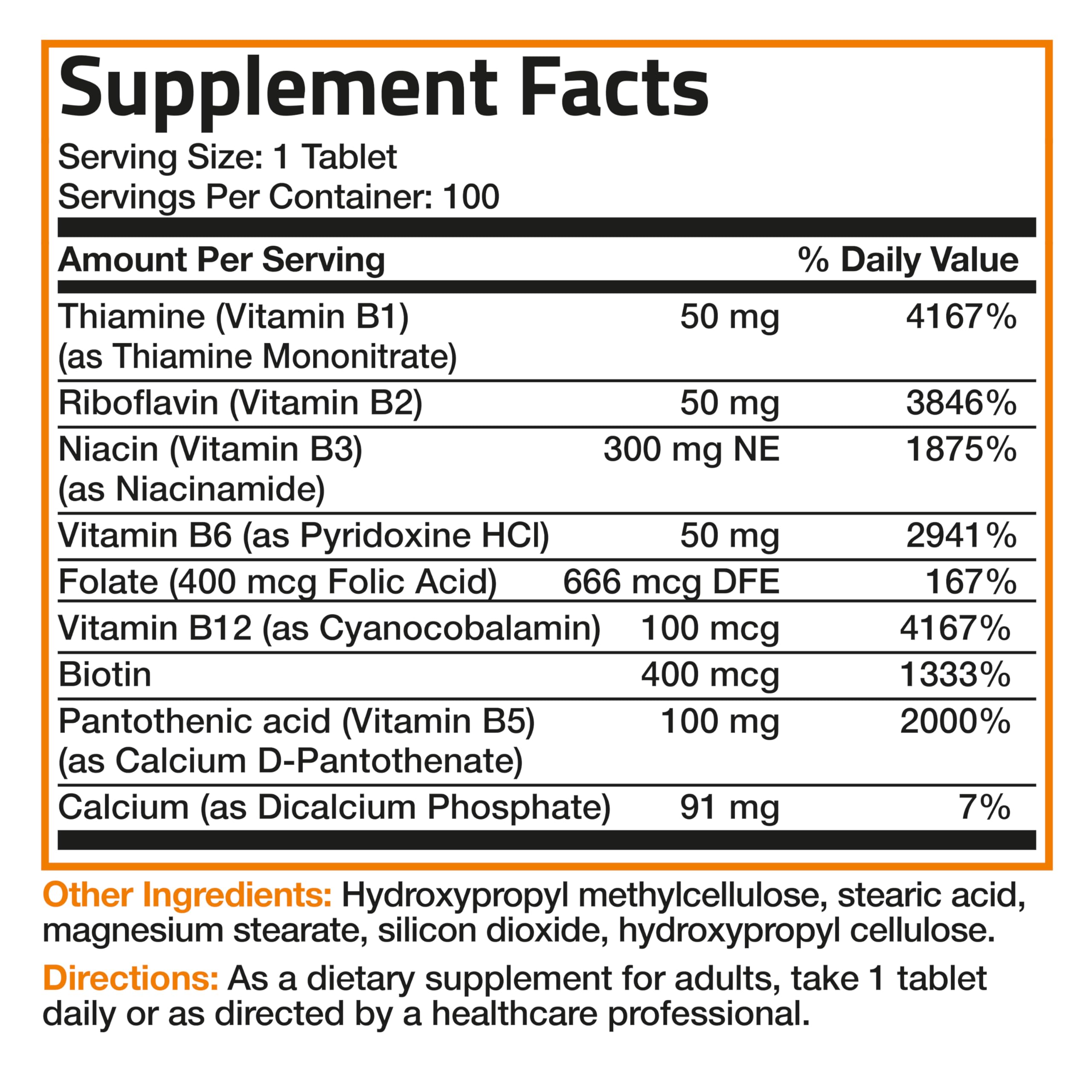 Bronson Super B Vitamin B Complex Sustained Slow Release Vitamin B1, B2, B3, B6, B9 Bronson buy supplements canada