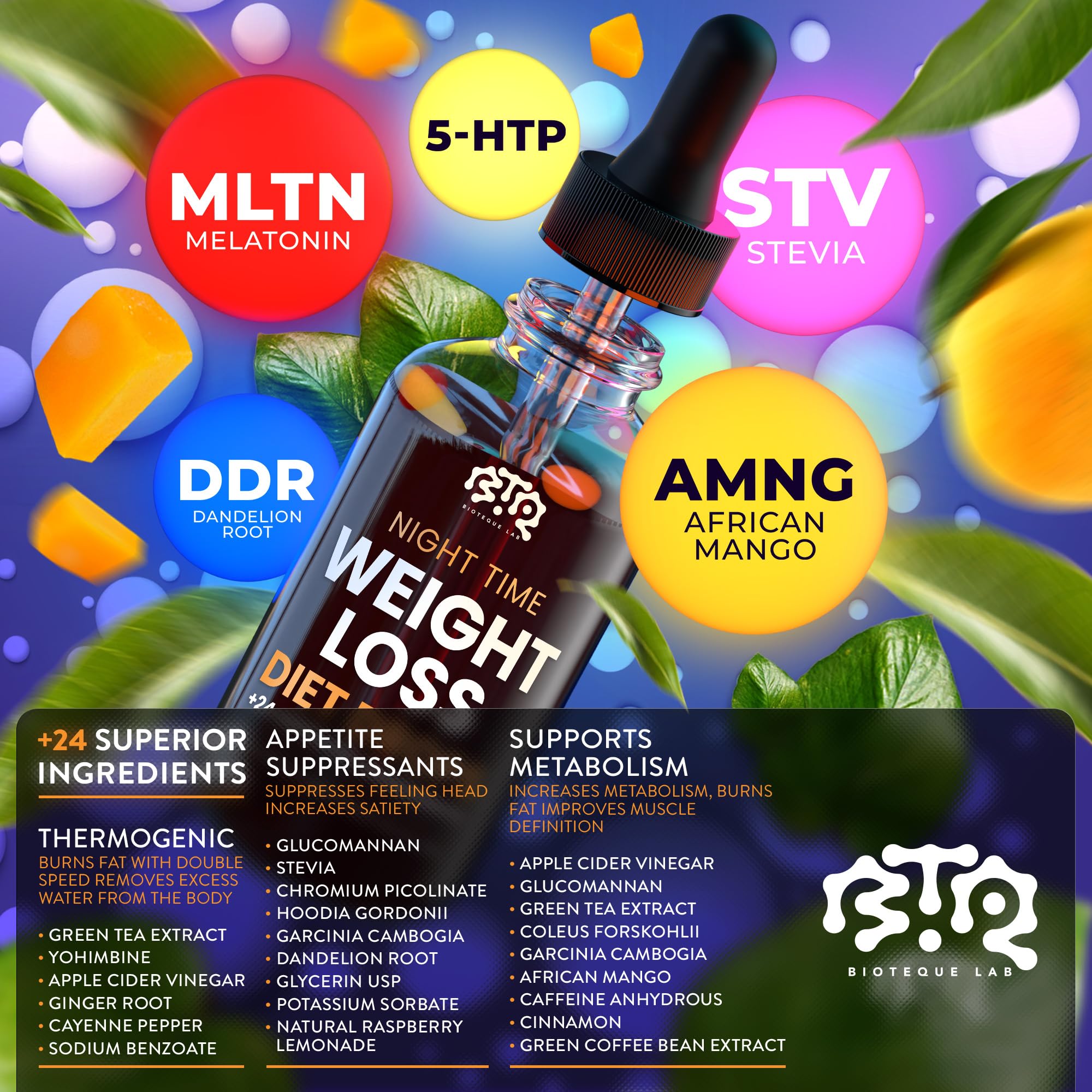 BIOTEQUELAB Night Time Weight Loss Diet Drops - Appetite Control, Fat BIOTEQUELAB buy supplements canada