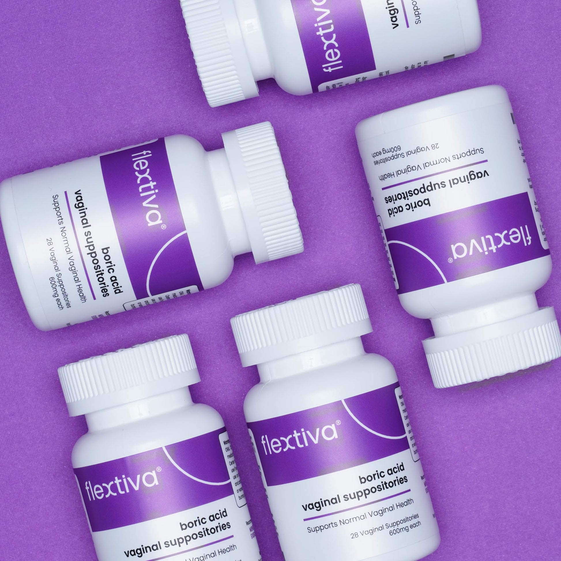 Flextiva Boric Acid Vaginal Suppositories - Boric Acid Pills for Women - Vaginal Health pH Balance for Women Flextiva buy supplements canada
