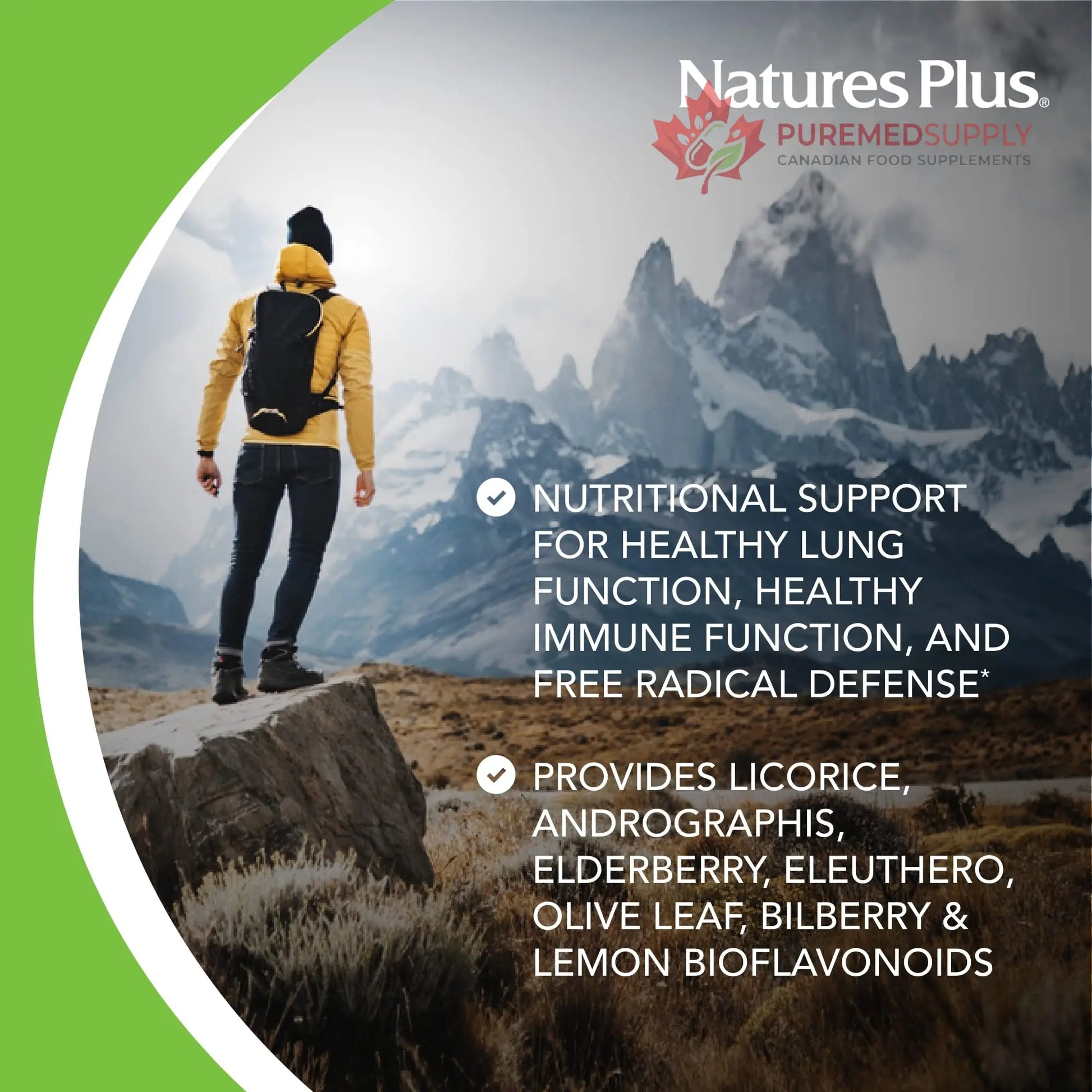 NaturesPlus AgeLoss Lung Support - 90 Capsules - Vegetarian, Gluten Free - 30 Servings NaturesPlus buy supplements canada