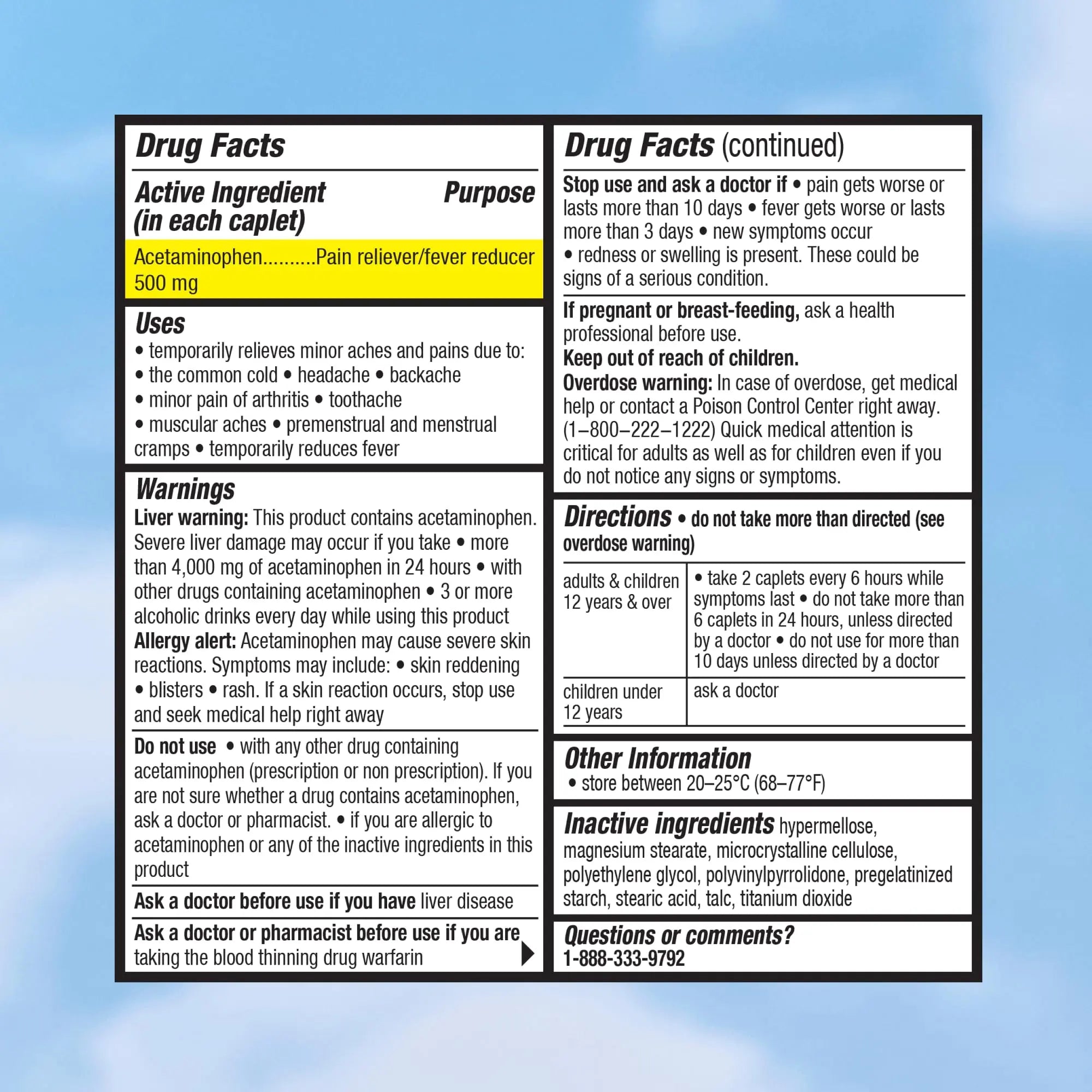 Cabinet: 500mg Acetaminophen for Headache Relief, Toothaches, Sore Throat, and Fever Reducer, Includes 1 Refillable Medicine Jar, 120 Tablets Refillable Glass Jar - w/Travel Tin Cabinet: buy supplements canada
