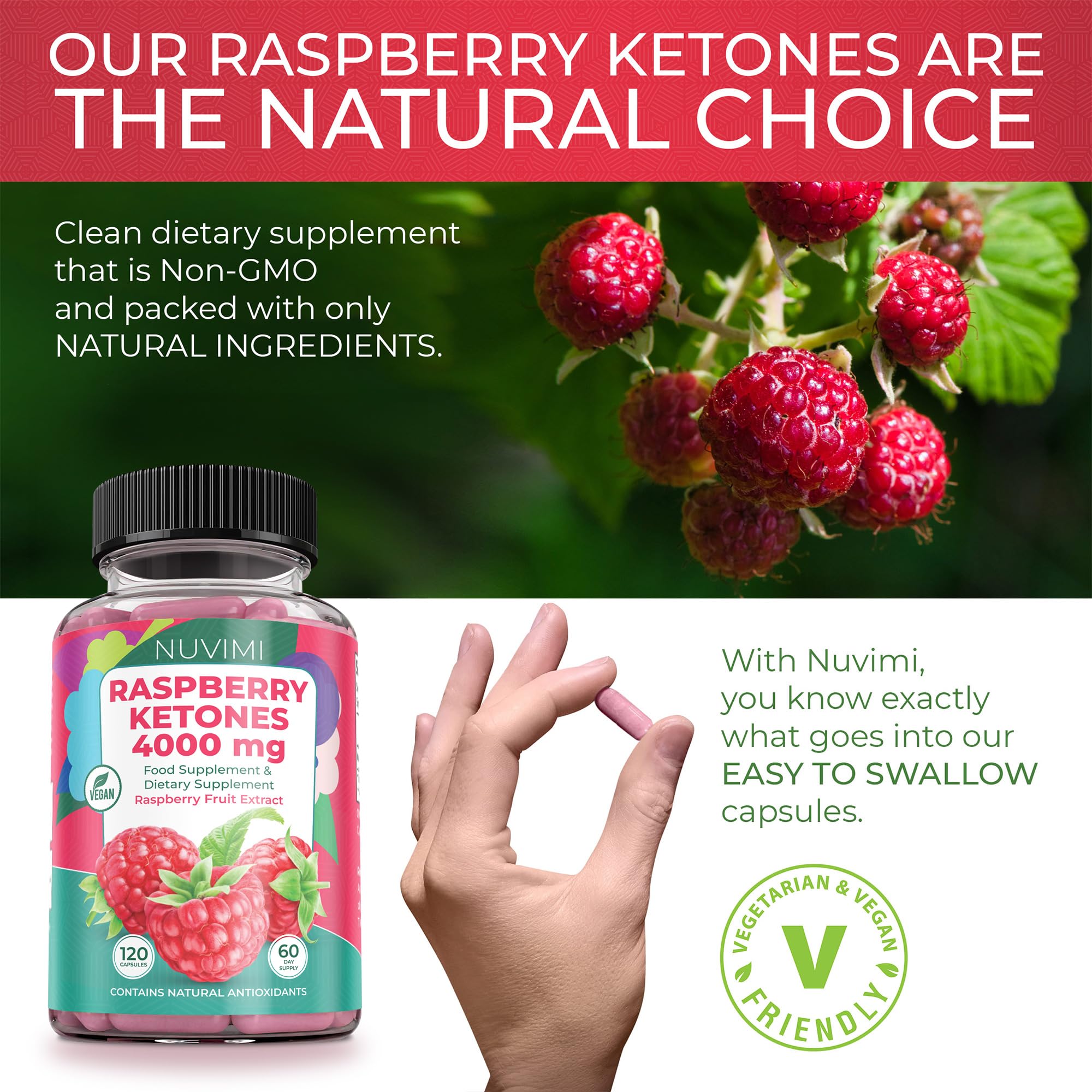 NUVIMI Raspberry Ketones 4000 mg Natural Dietary Food Supplement to Support Healthy NUVIMI buy supplements canada