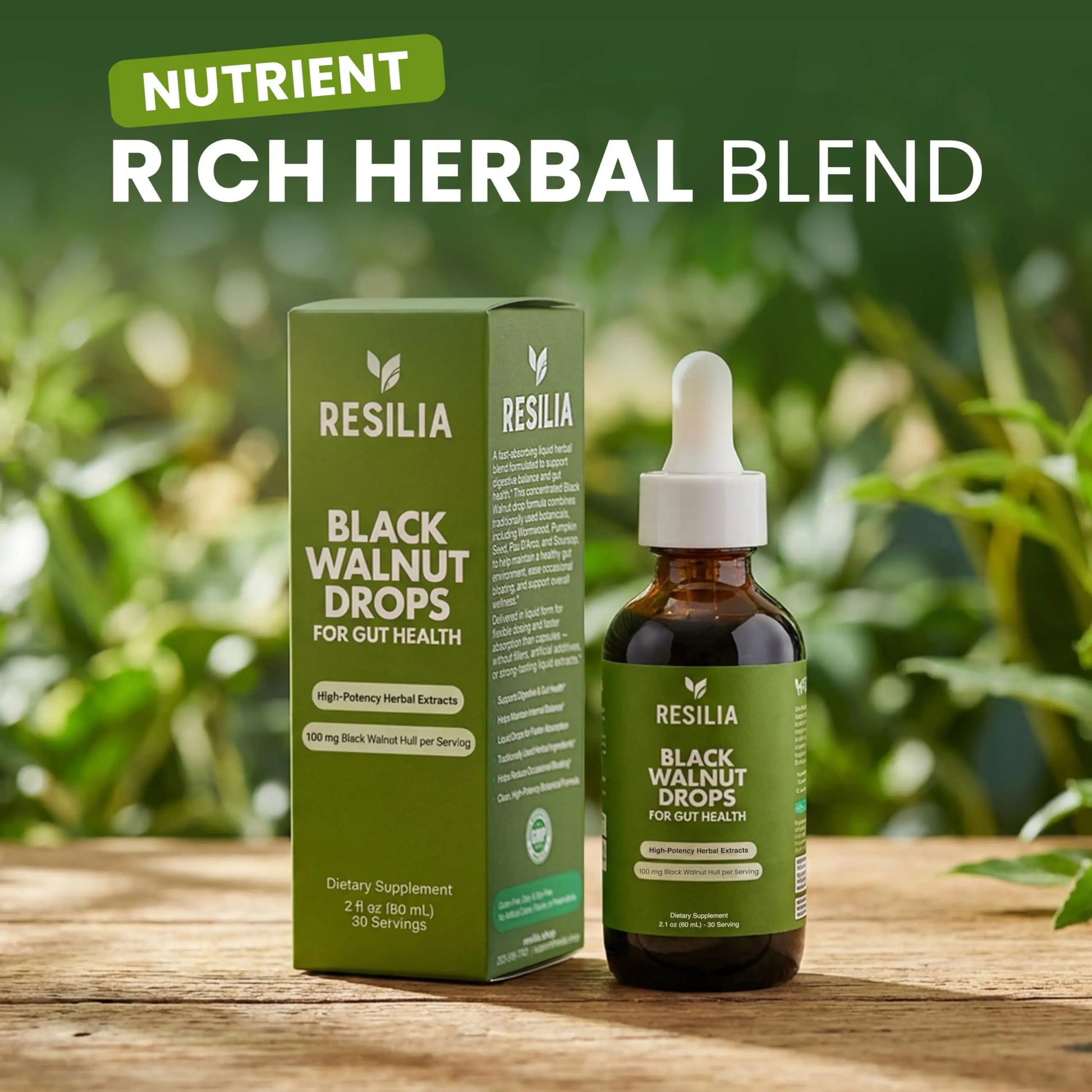 Resilia Herbal Cleanse Liquid Drops – Black Walnut & Wormwood Extract with Pumpkin Seed, Garlic & Turmeric – Alcohol-Free Vegan Tincture for Digestive & Daily Wellness Support, 2 fl oz Resilia Oil Of Oregano buy supplements canada