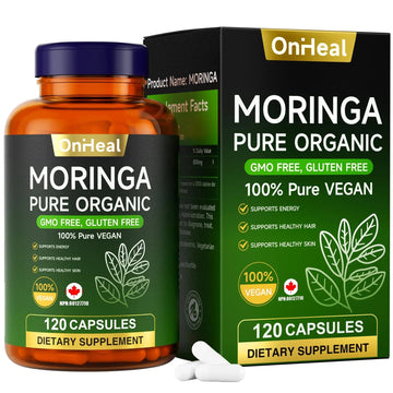 YBFQ Organic Moringa Capsules 1000 mg, 120 Count - Moringa Capsules with Organic Olefeira Powder, Supports Healthy Hair and Skin, Energy and Balance YBFQ buy supplements canada