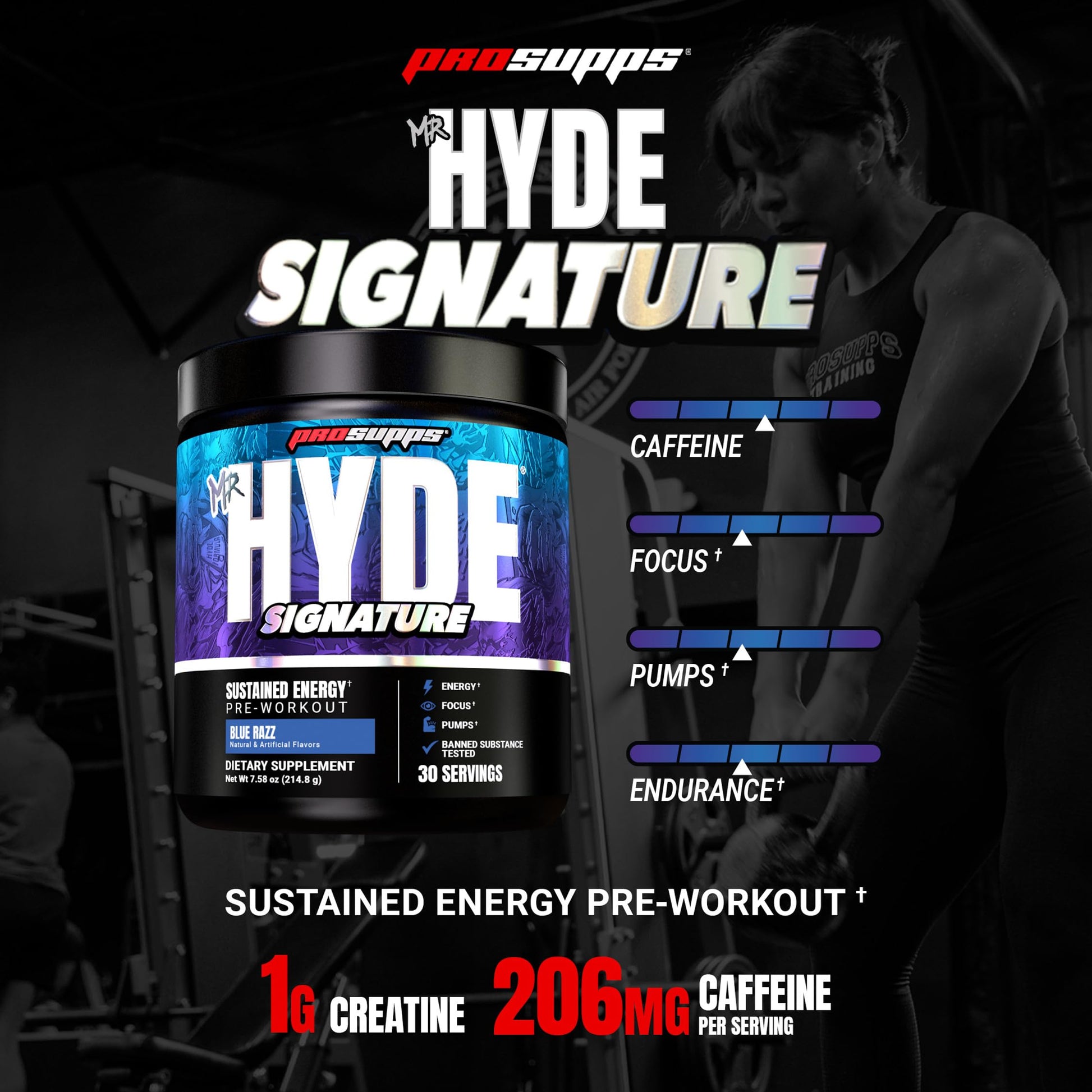 ProSupps Mr. Hyde Signature Pre Workout Powder with Creatine, Beta Alanine & Caffeine - Performance, Energy & Endurance - Clean Fitness & Gym Supplements for Men & Women = ProSupps buy supplements canada